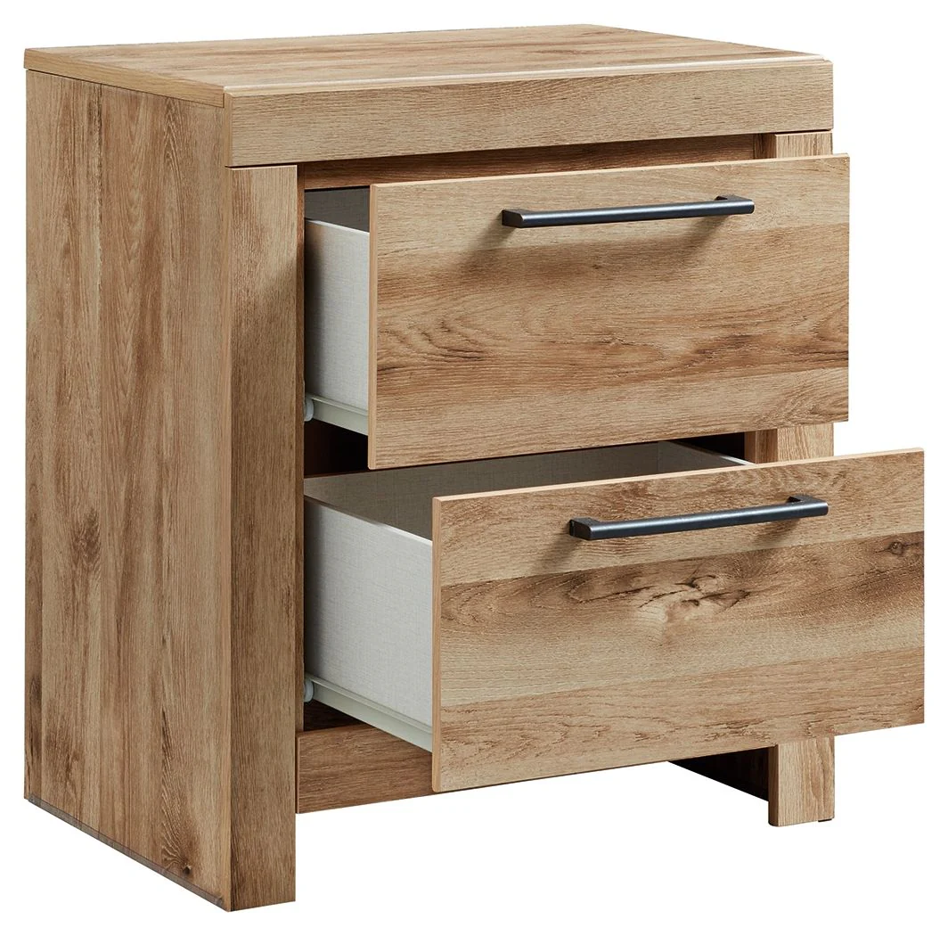 Hyanna - Two Drawer Night Stand - Tan Brown - Image 4