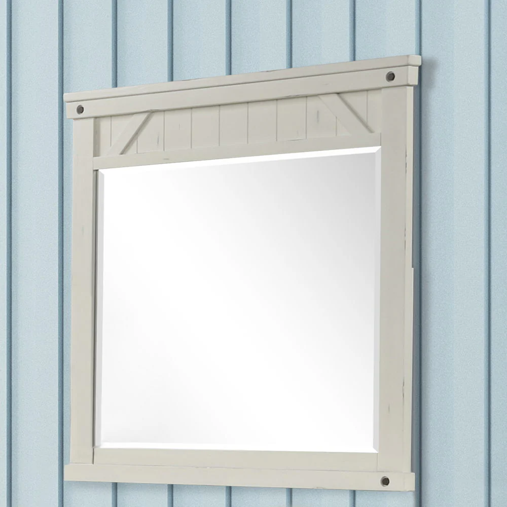 Industrial Farmhouse Mirror - White - Image 2