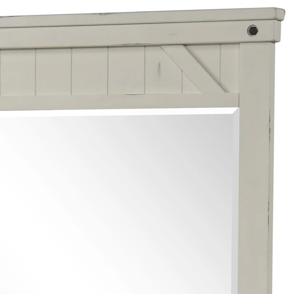 Industrial Farmhouse Mirror - White - Image 3