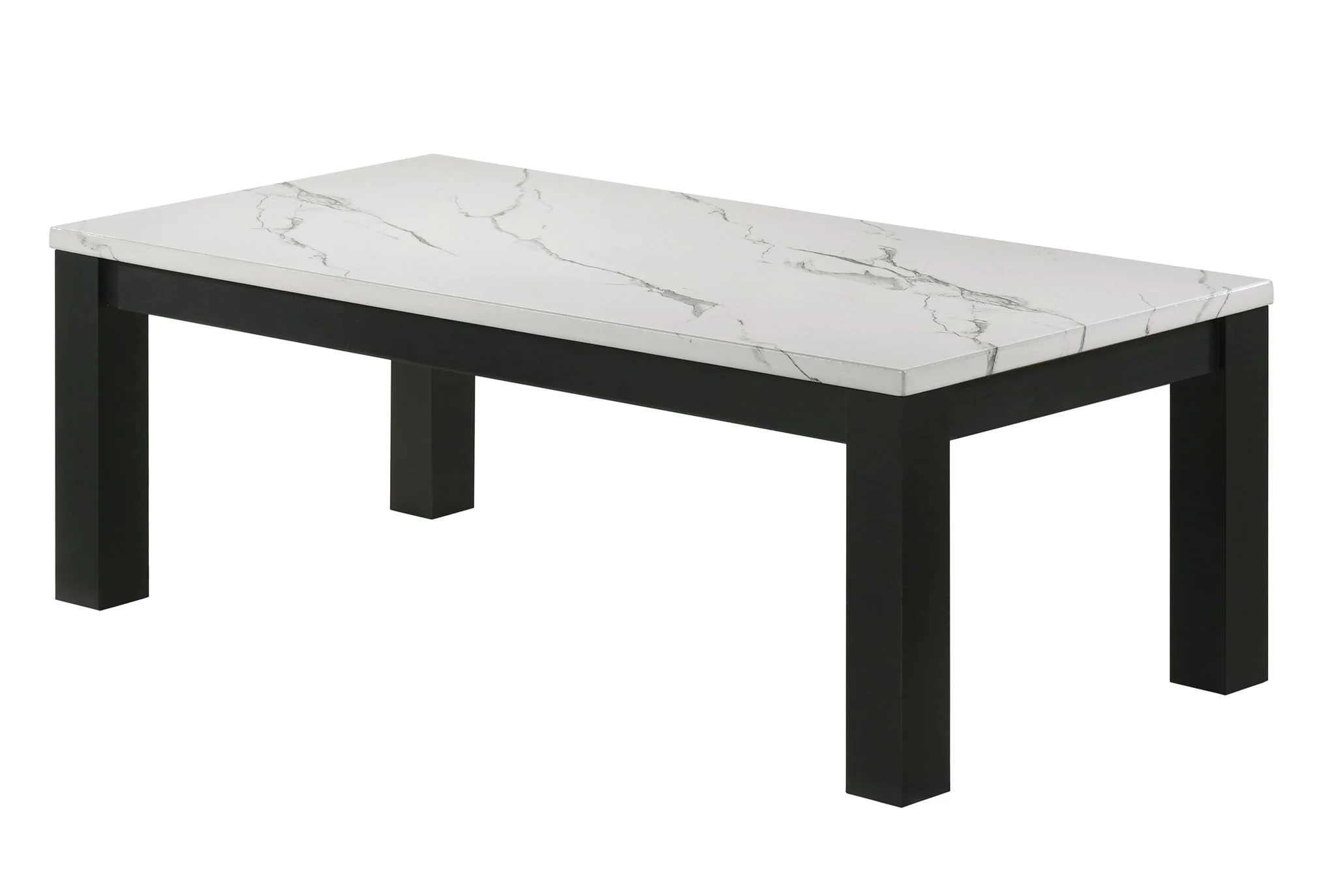 Ivy - 3 Piece Faux Marble White Cocktail Set - White / Black - Image 4