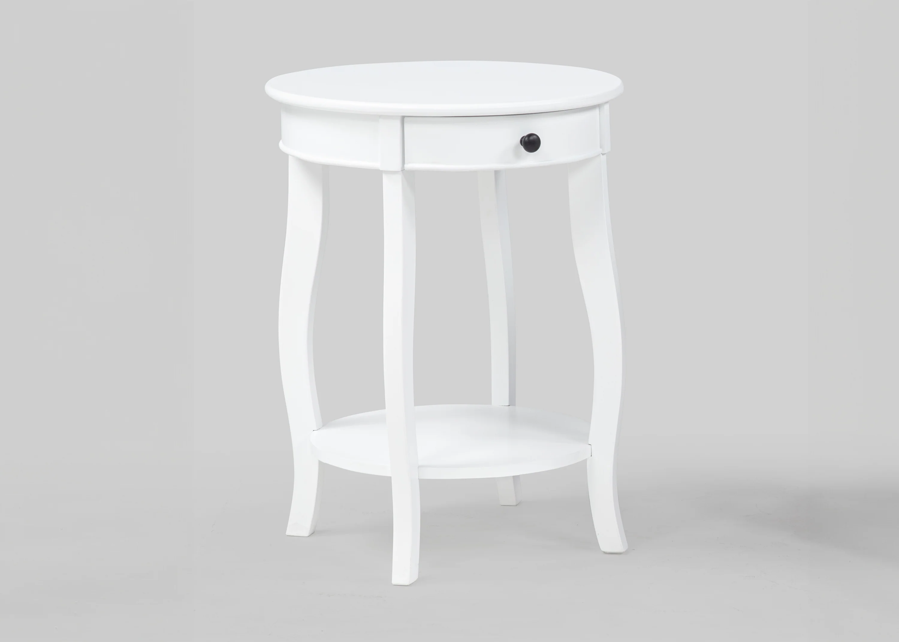 Jacie White or Black Chairside Table with Shelf - Image 3