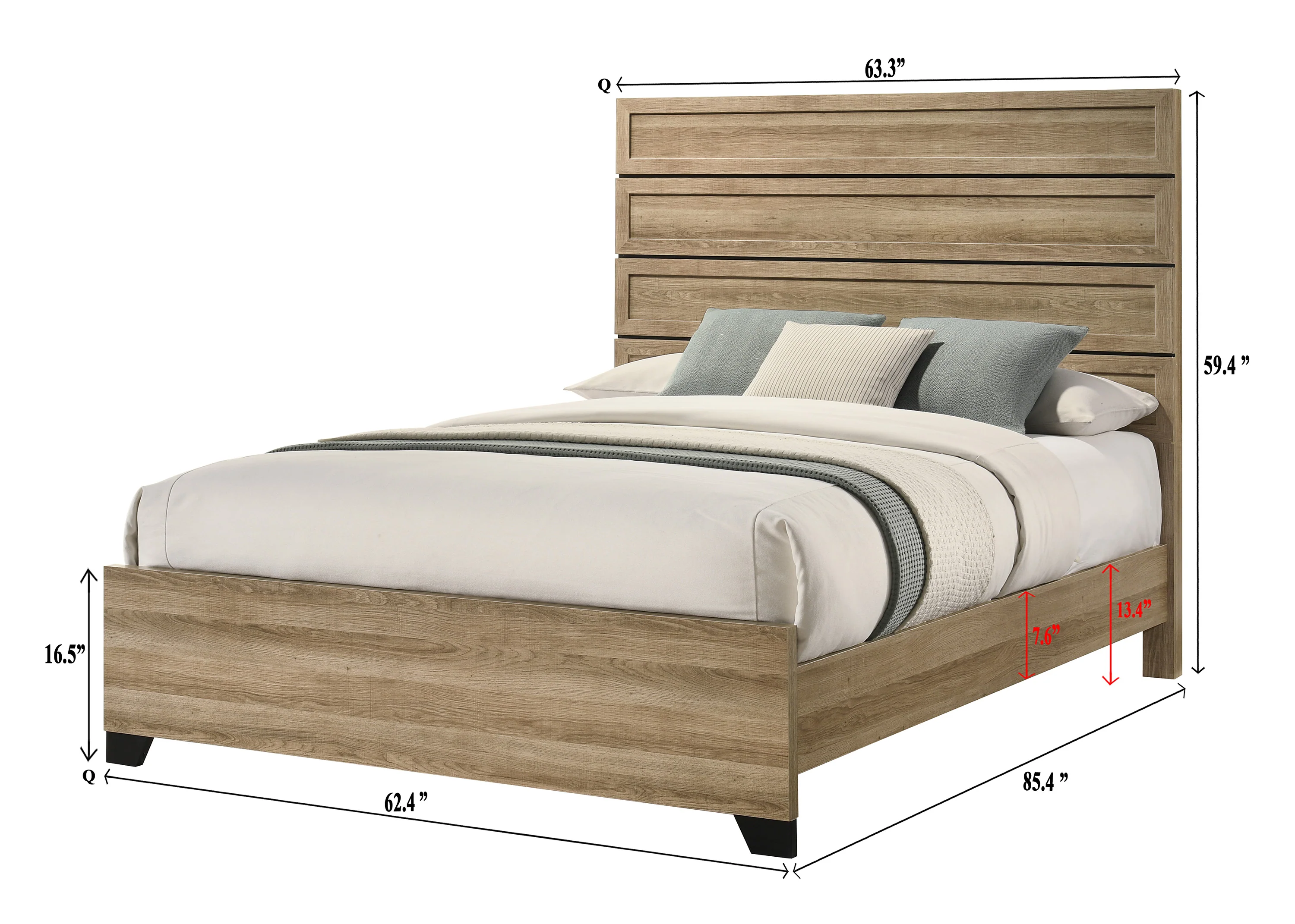Jameson Natural Panel Bed - Image 3