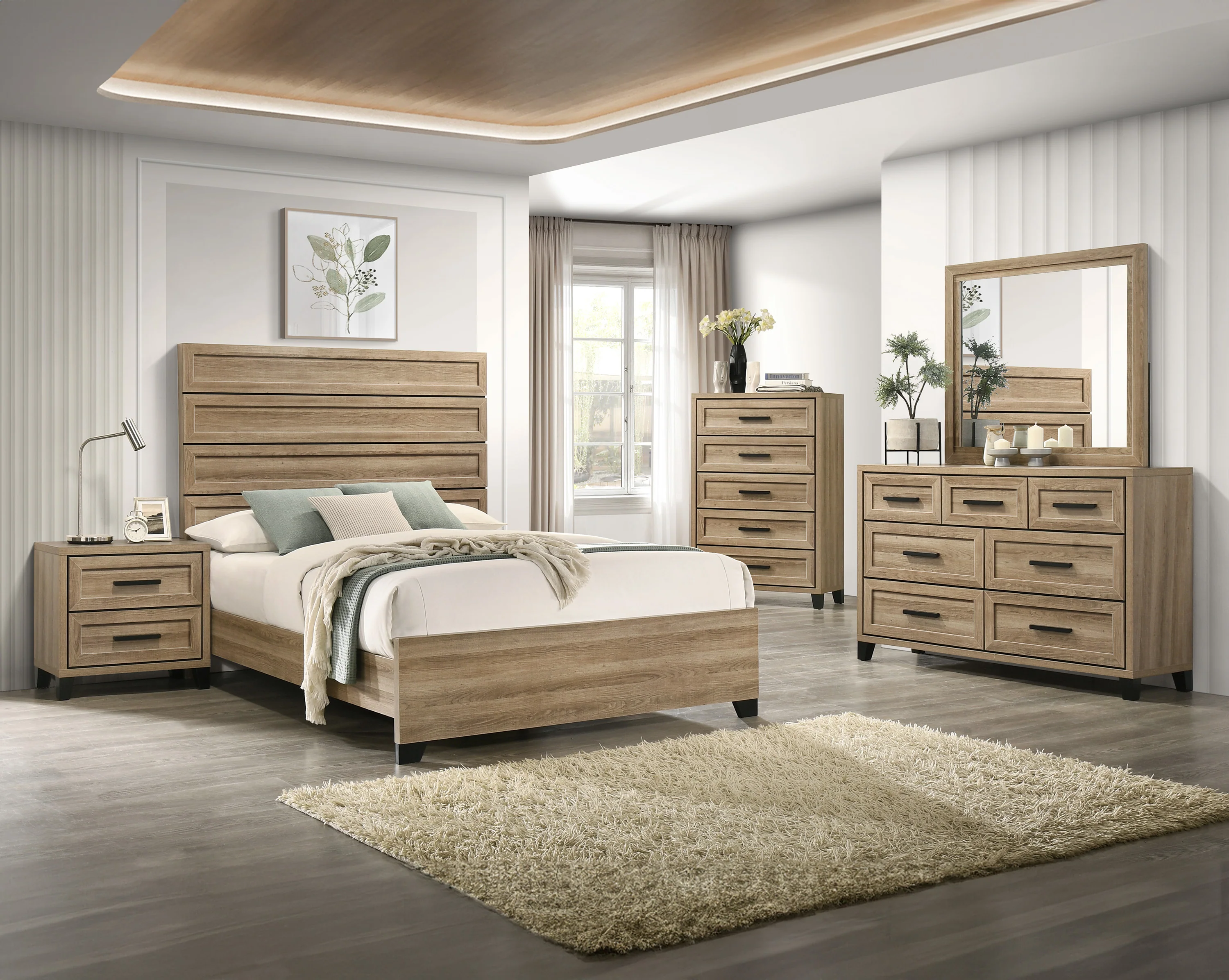 Jameson Natural Panel Bed - Image 5