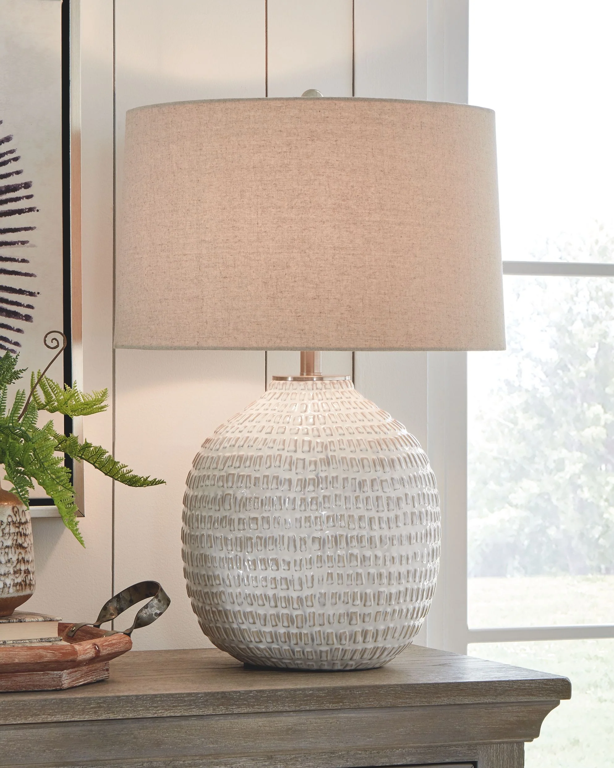 Jamon - Ceramic Table Lamp  - Beige - Image 2