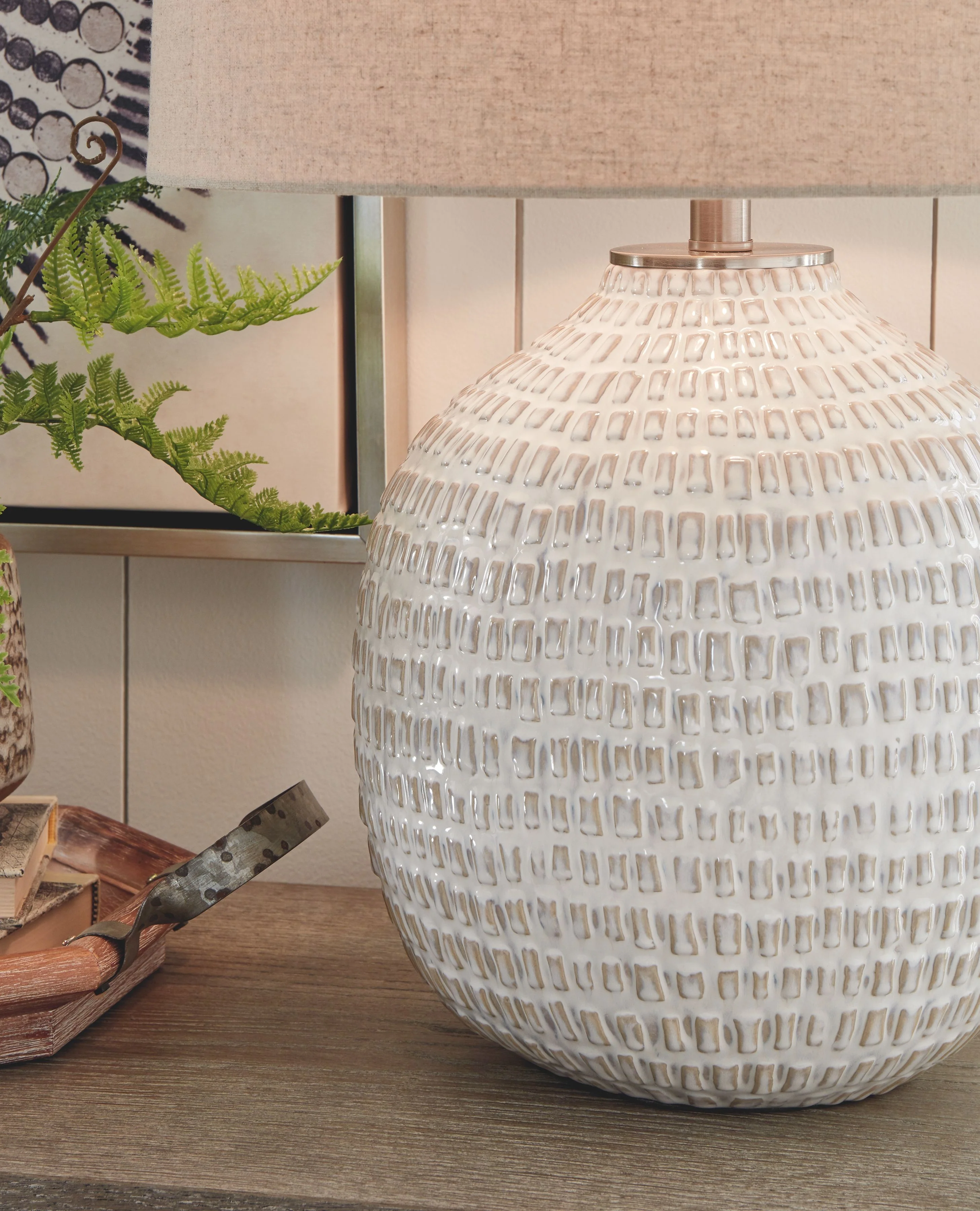 Jamon - Ceramic Table Lamp  - Beige - Image 3