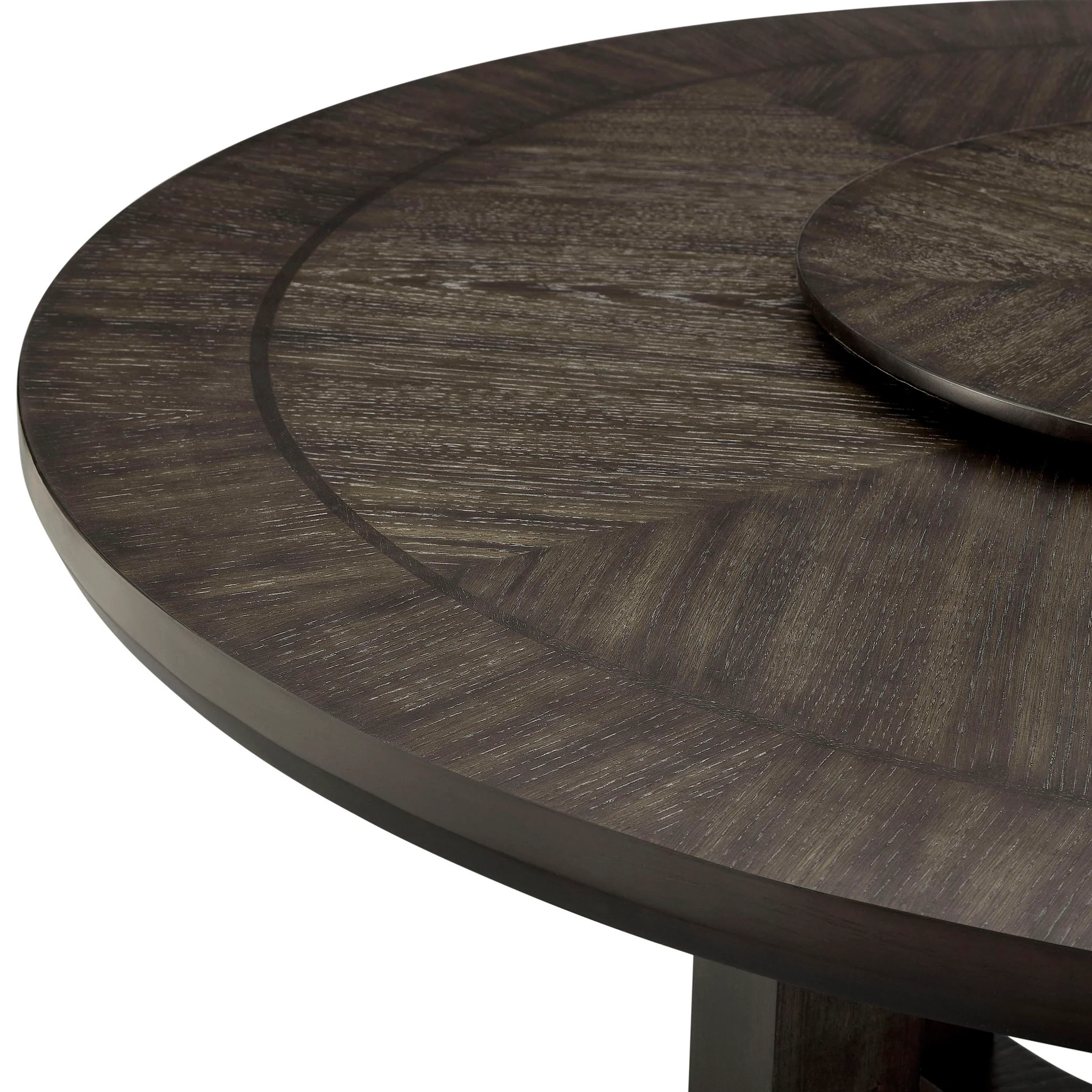 Jeffries - Round Table With Lazy Susan - Espresso - Image 3