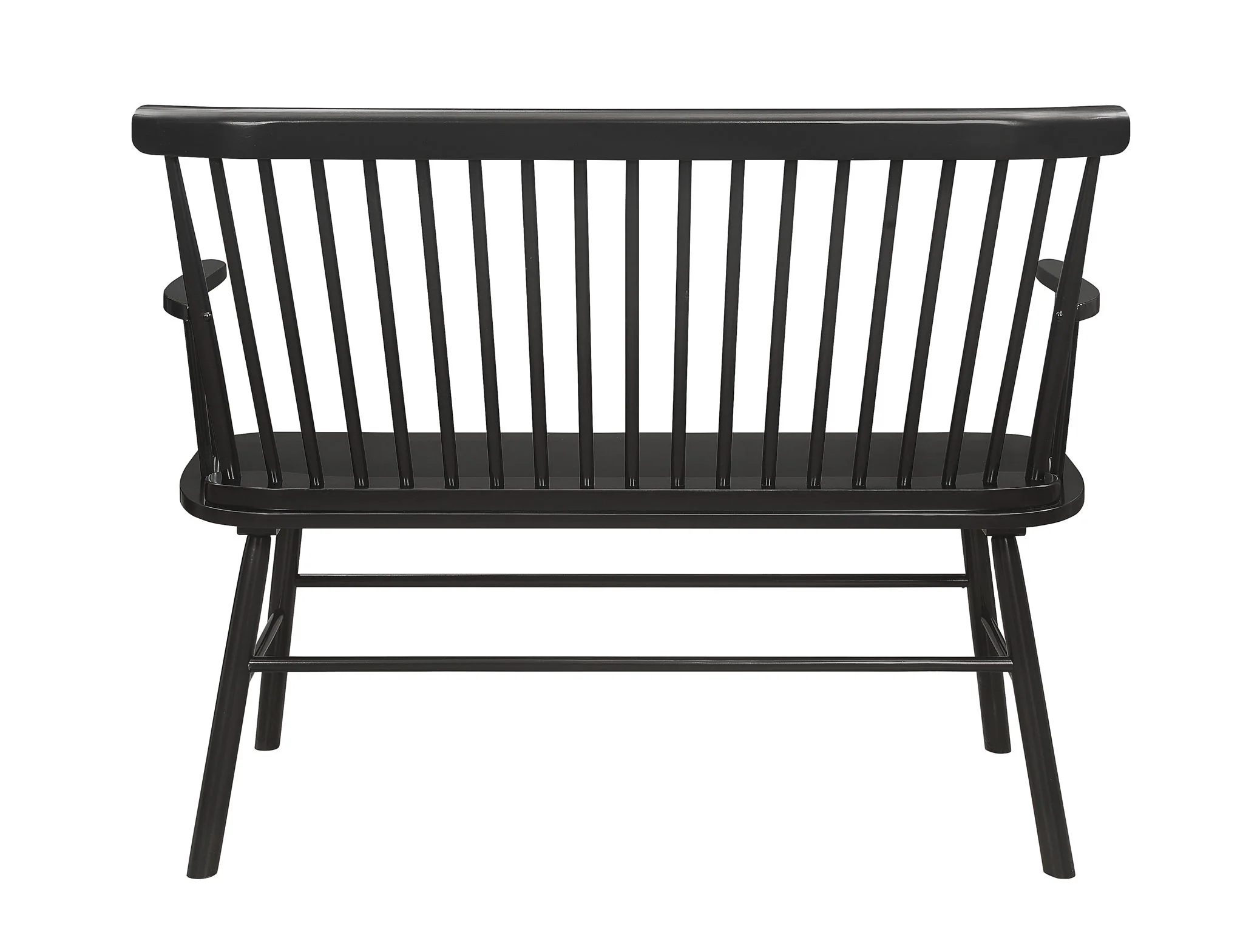 Jerimiah - Spindleback Bench - Black - Image 2