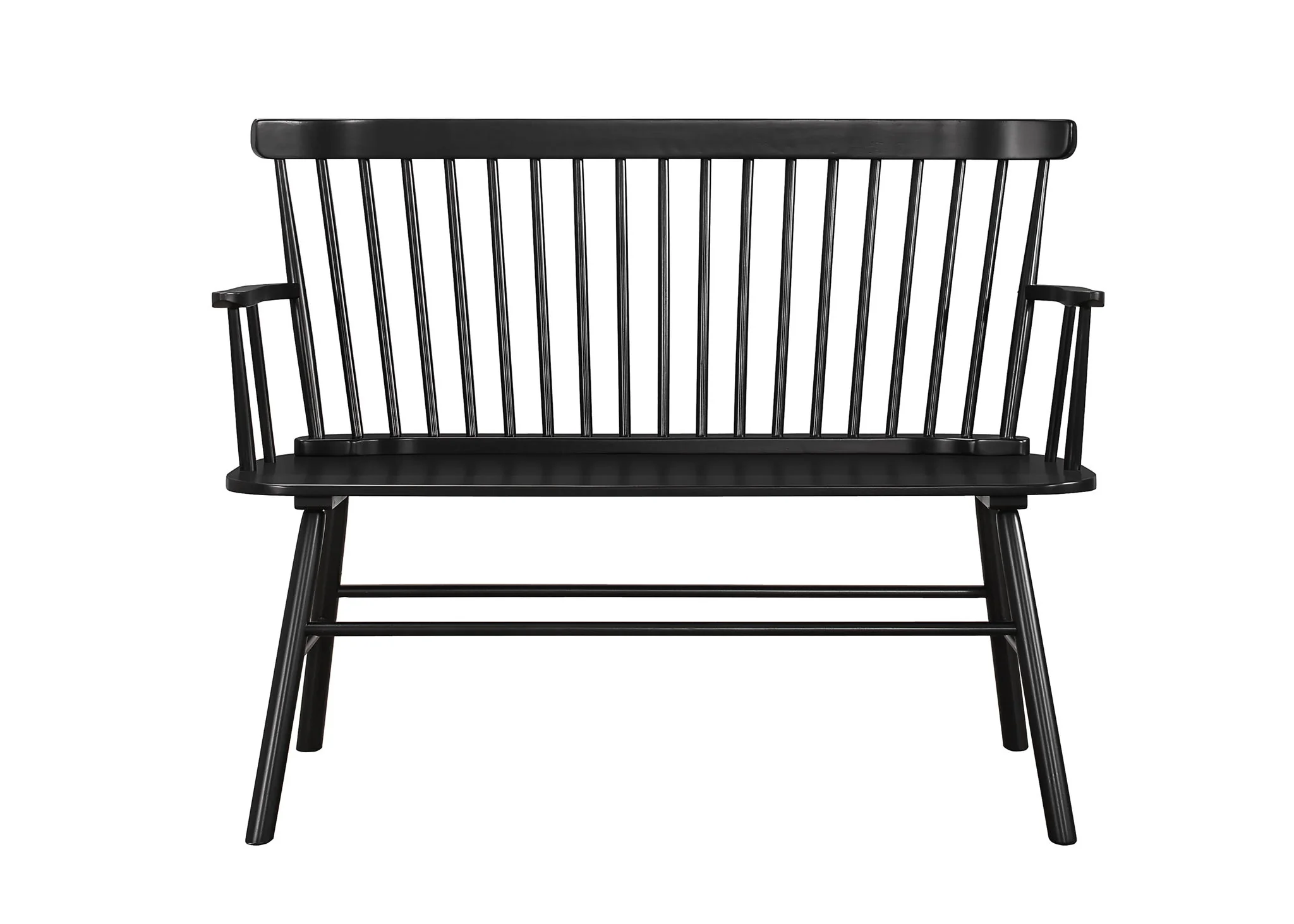 Jerimiah - Spindleback Bench - Black - Image 3