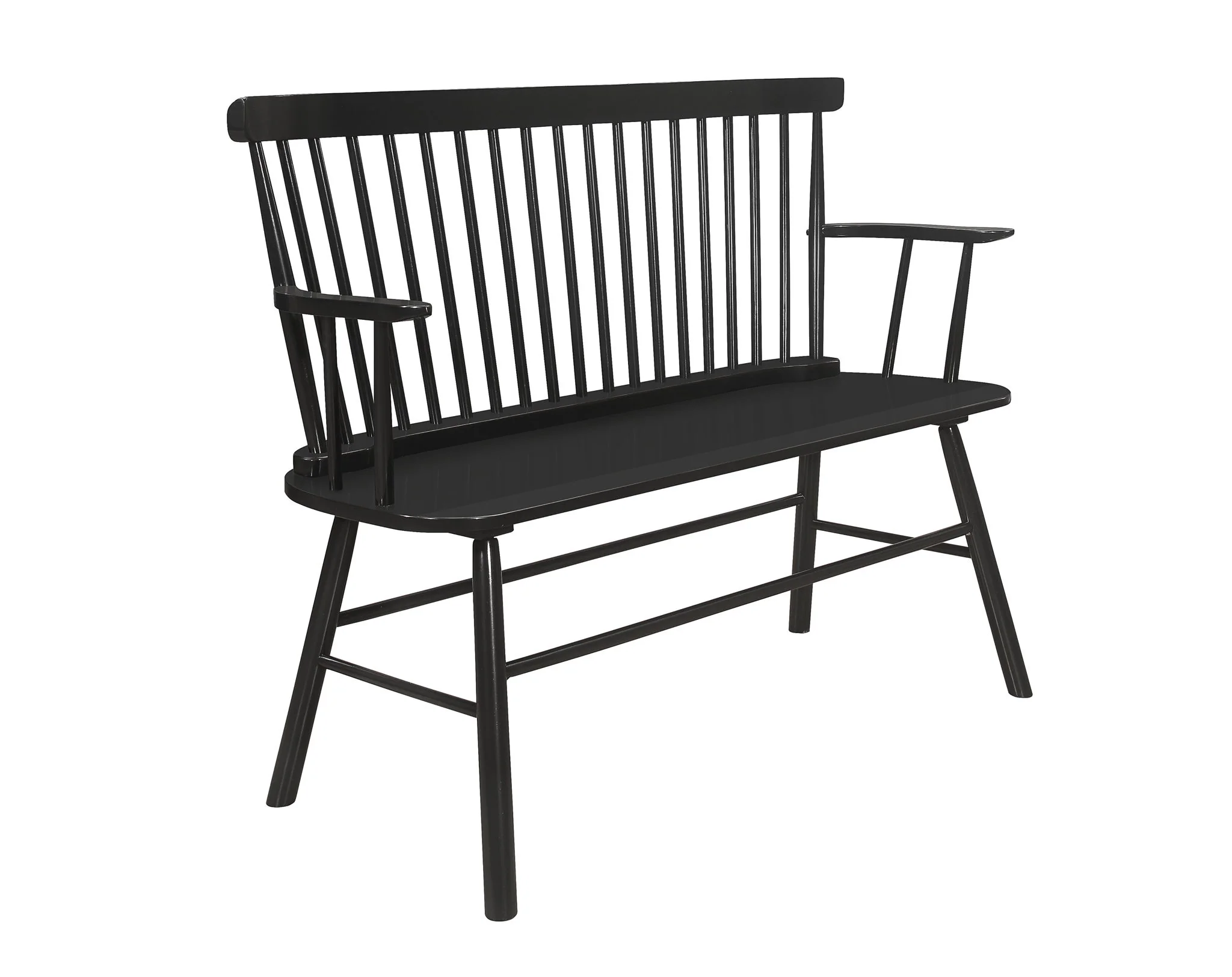 Jerimiah - Spindleback Bench - Black - Image 4