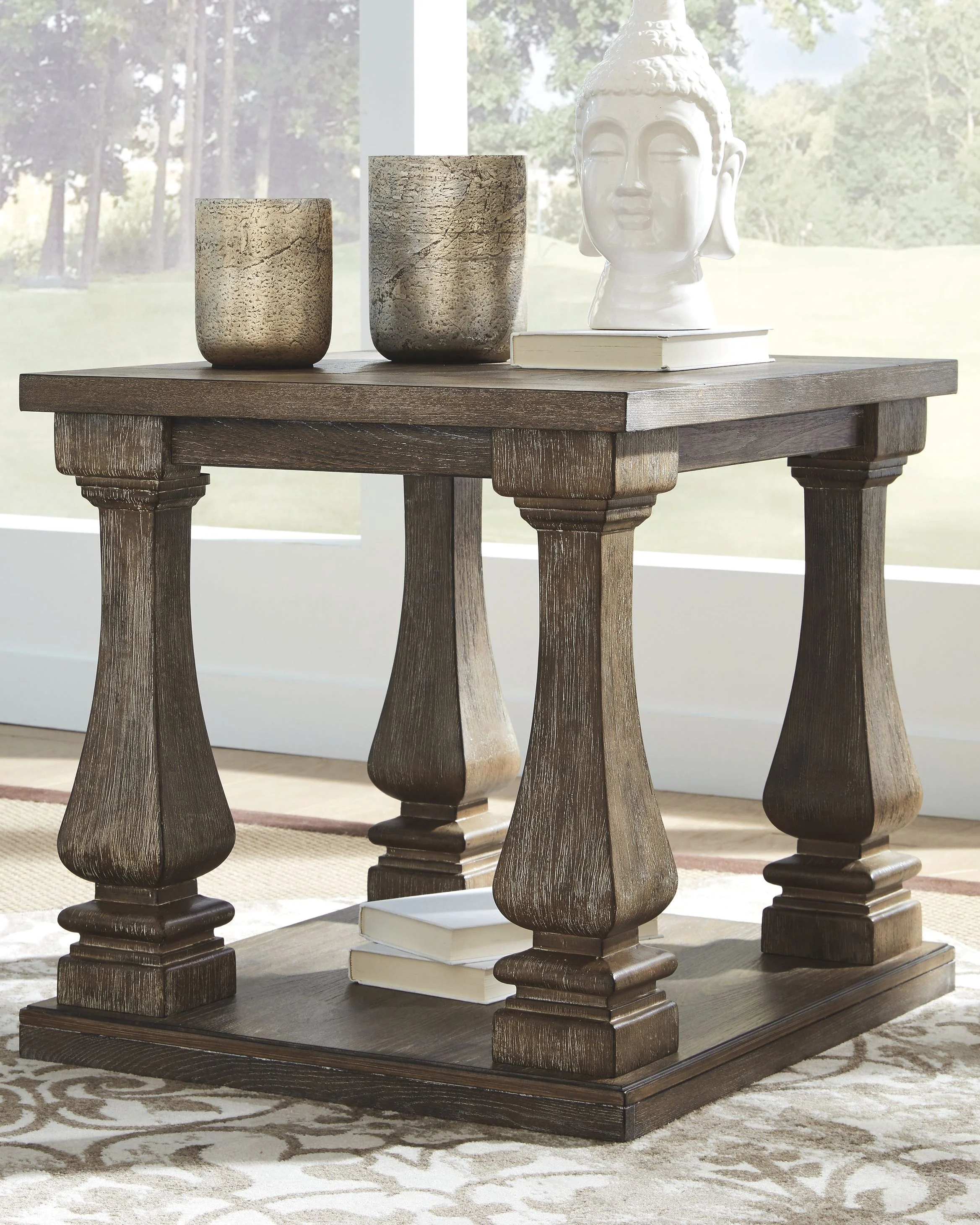 Johnelle - Rectangular End Table - Gray - Image 2