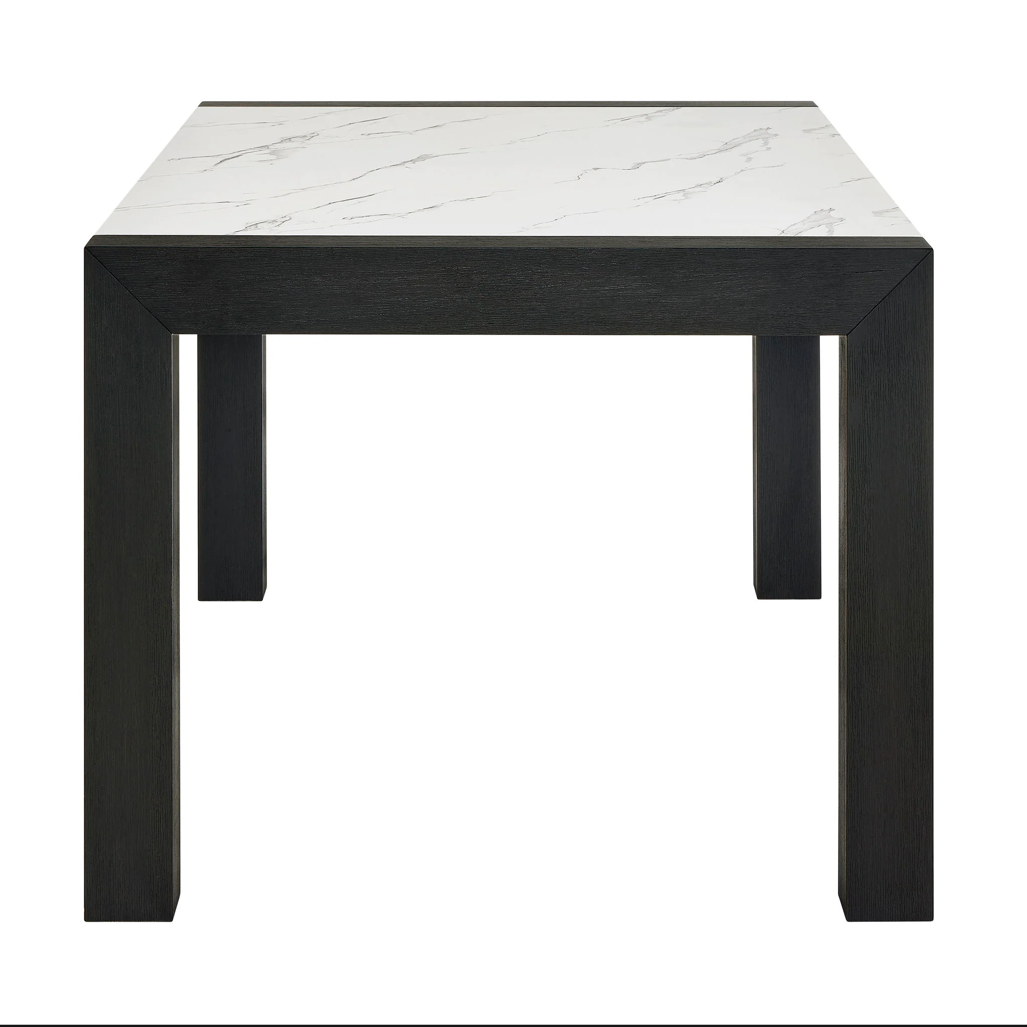 Jules - Faux Marble Dining Table - Charcoal / White - Image 2