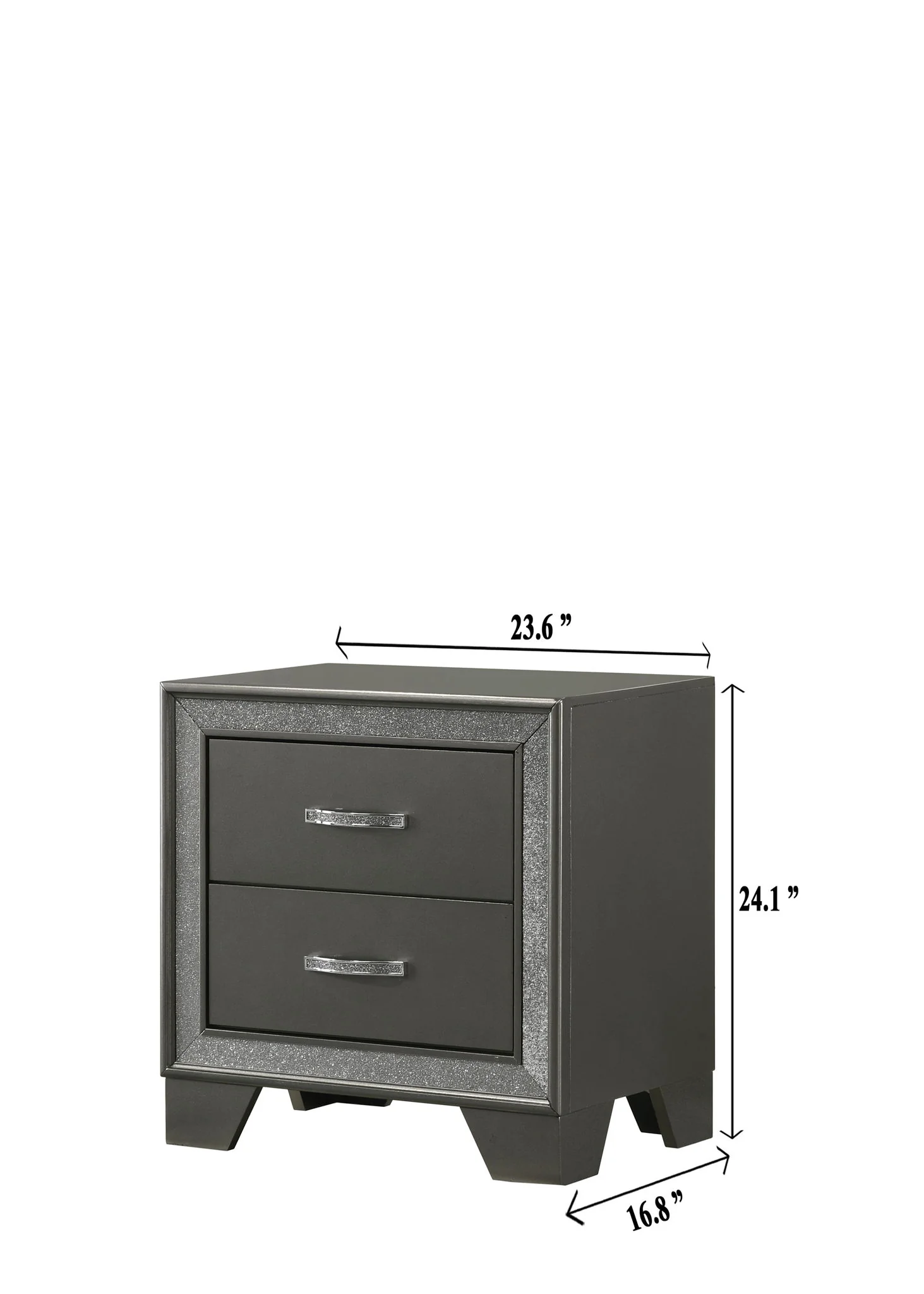 Kaia - Nightstand - Dark Gray - Image 3