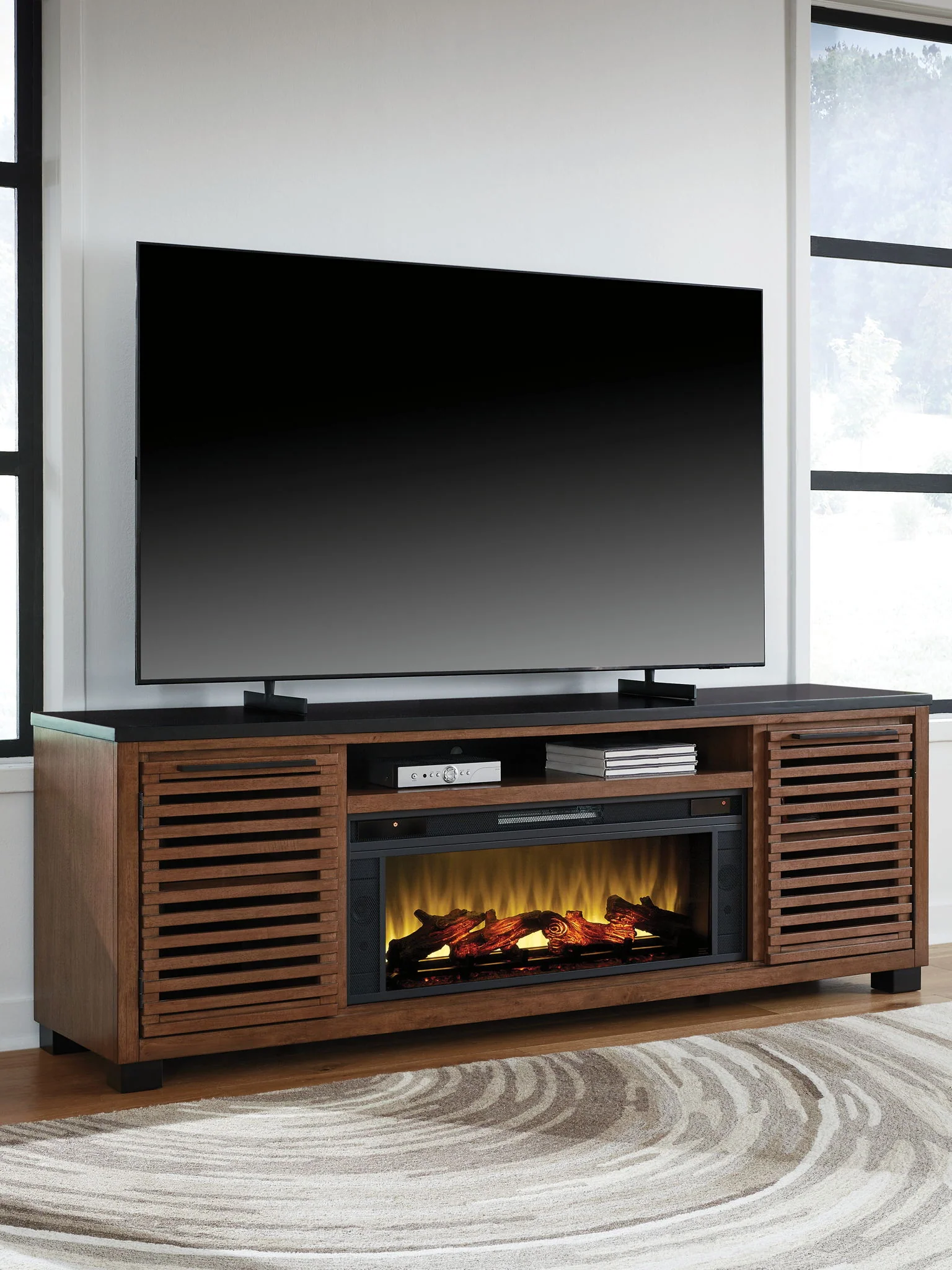 Kallari - TV Stand With Fireplace Option - Image 6