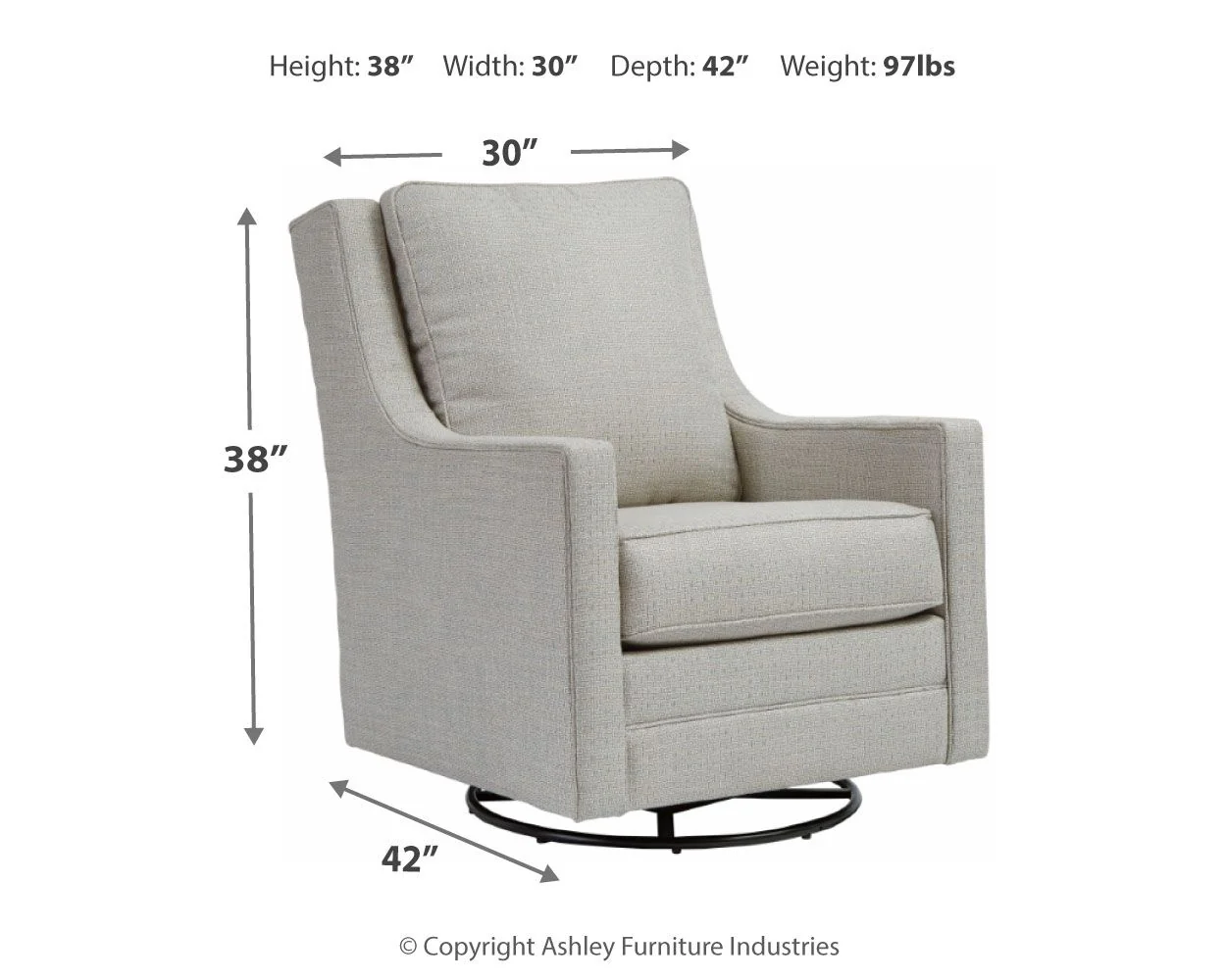 Kambria - Swivel Glider Accent Chair - Image 6