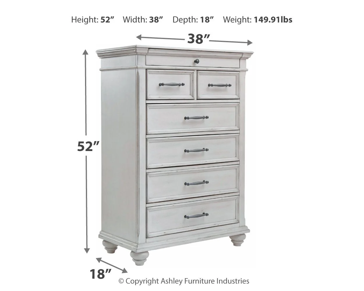 Kanwyn - Chest - Whitewash - Image 3