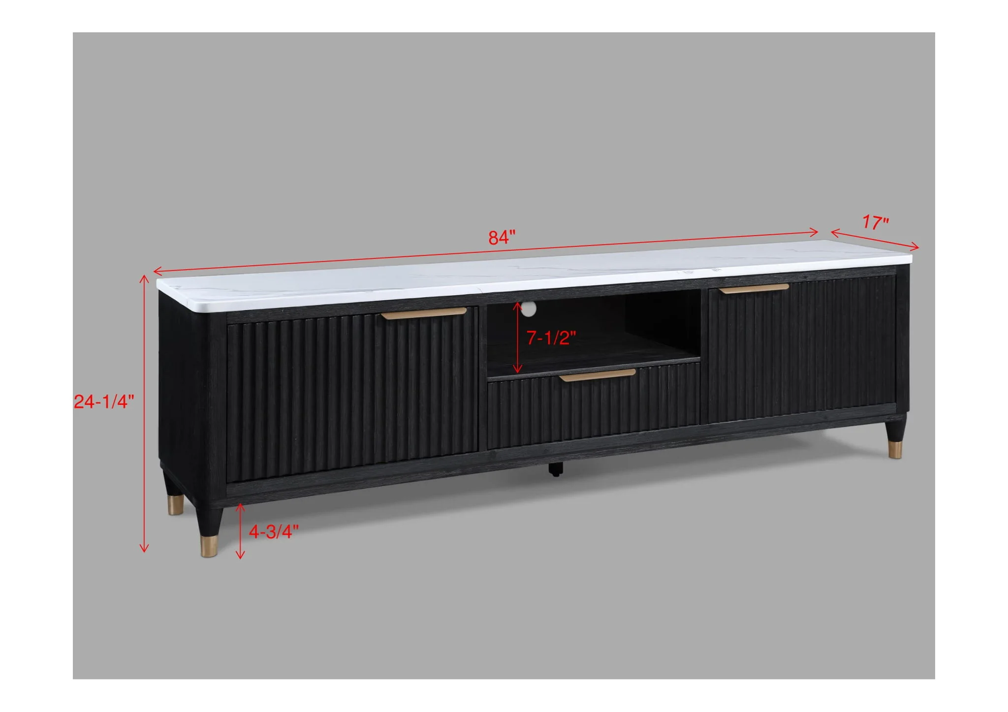 Kara - TV Stand - Black - Image 2
