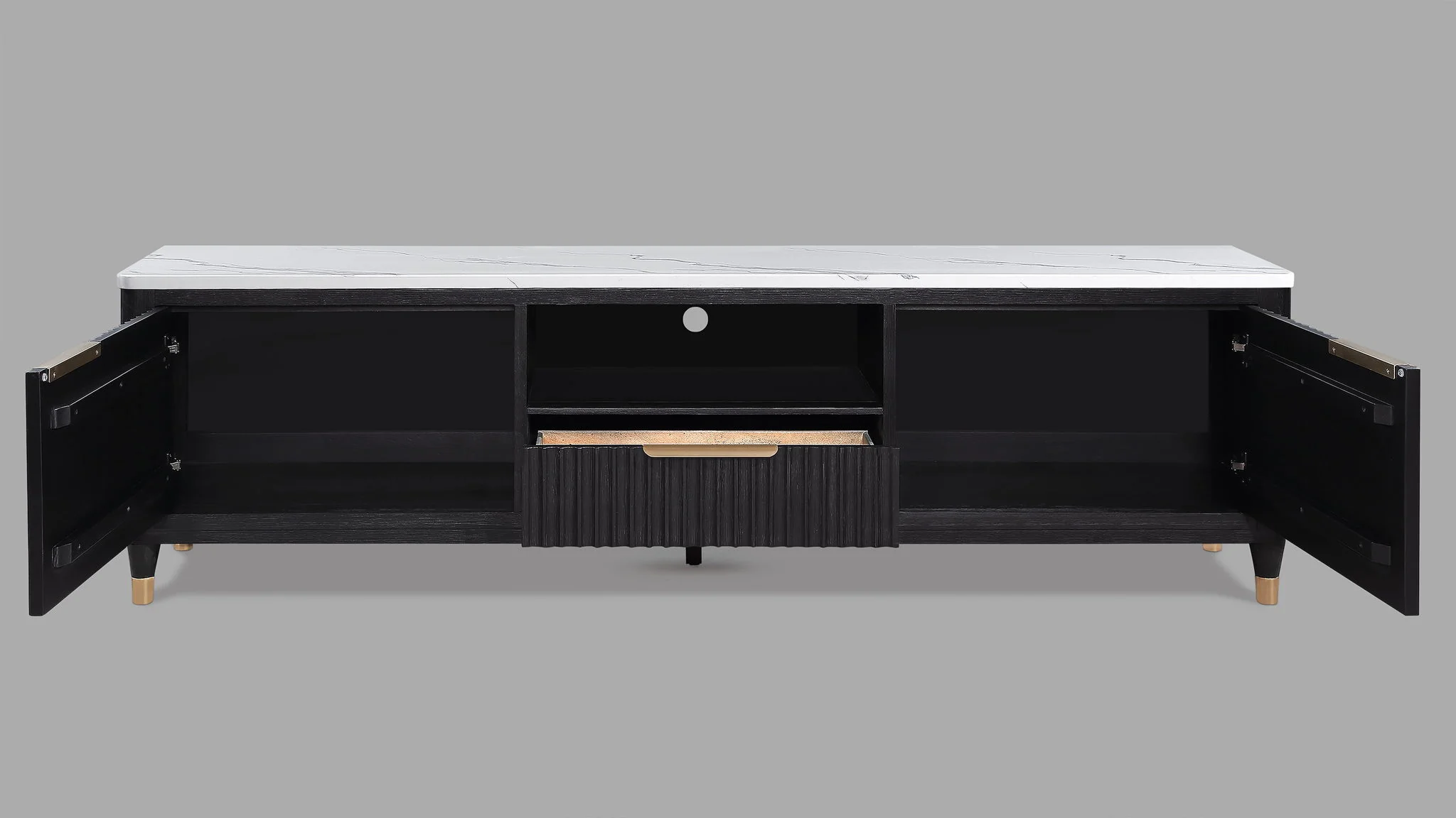 Kara - TV Stand - Black - Image 3