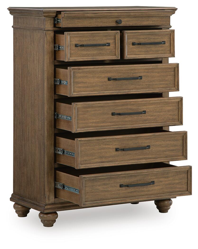 Karallin - Seven Drawer Chest - Medium Brown - Image 2