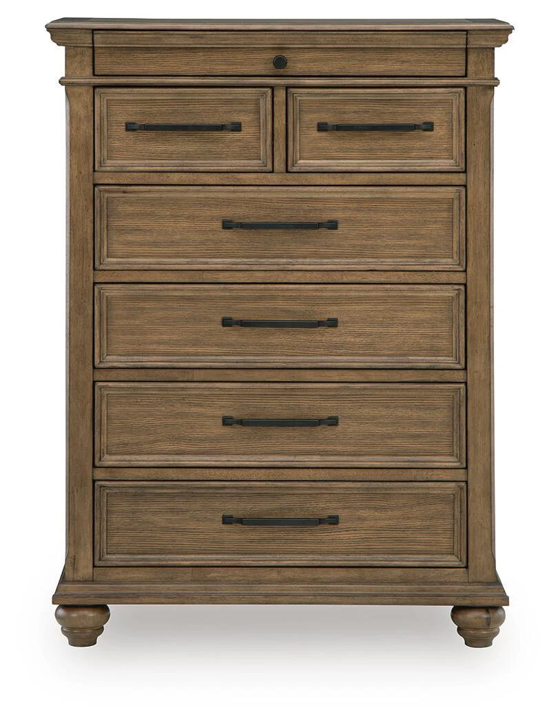 Karallin - Seven Drawer Chest - Medium Brown - Image 4