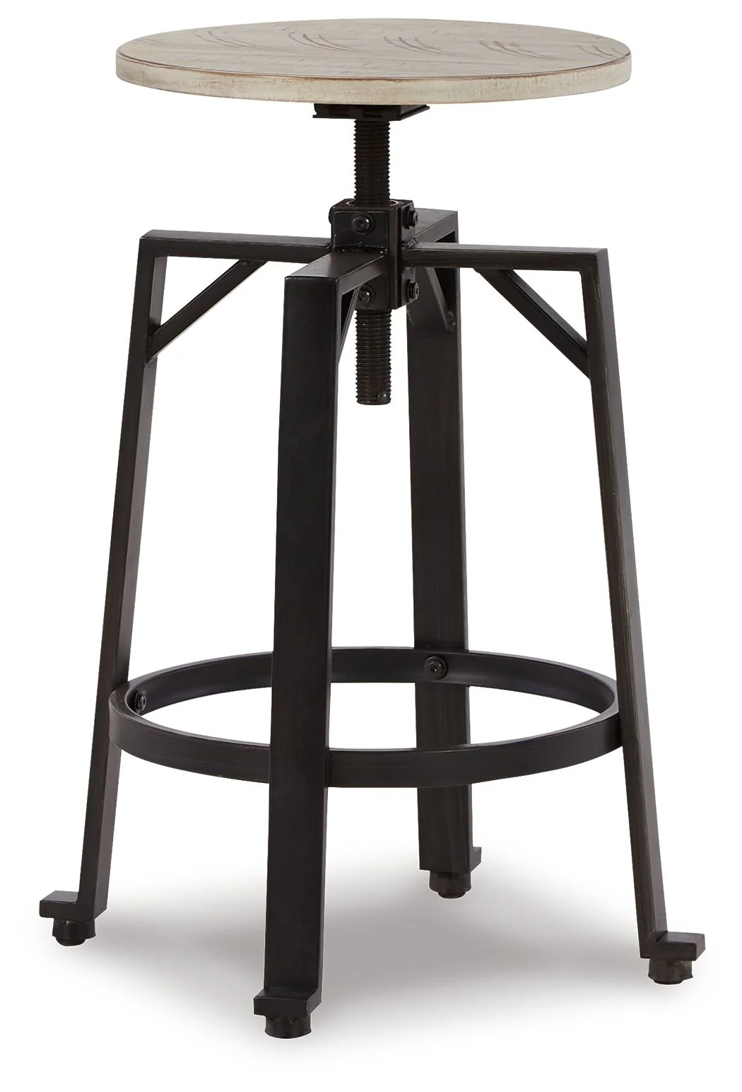 Karisslyn - Swivel Stool (Set of 2) - Whitewash / Black - Image 4