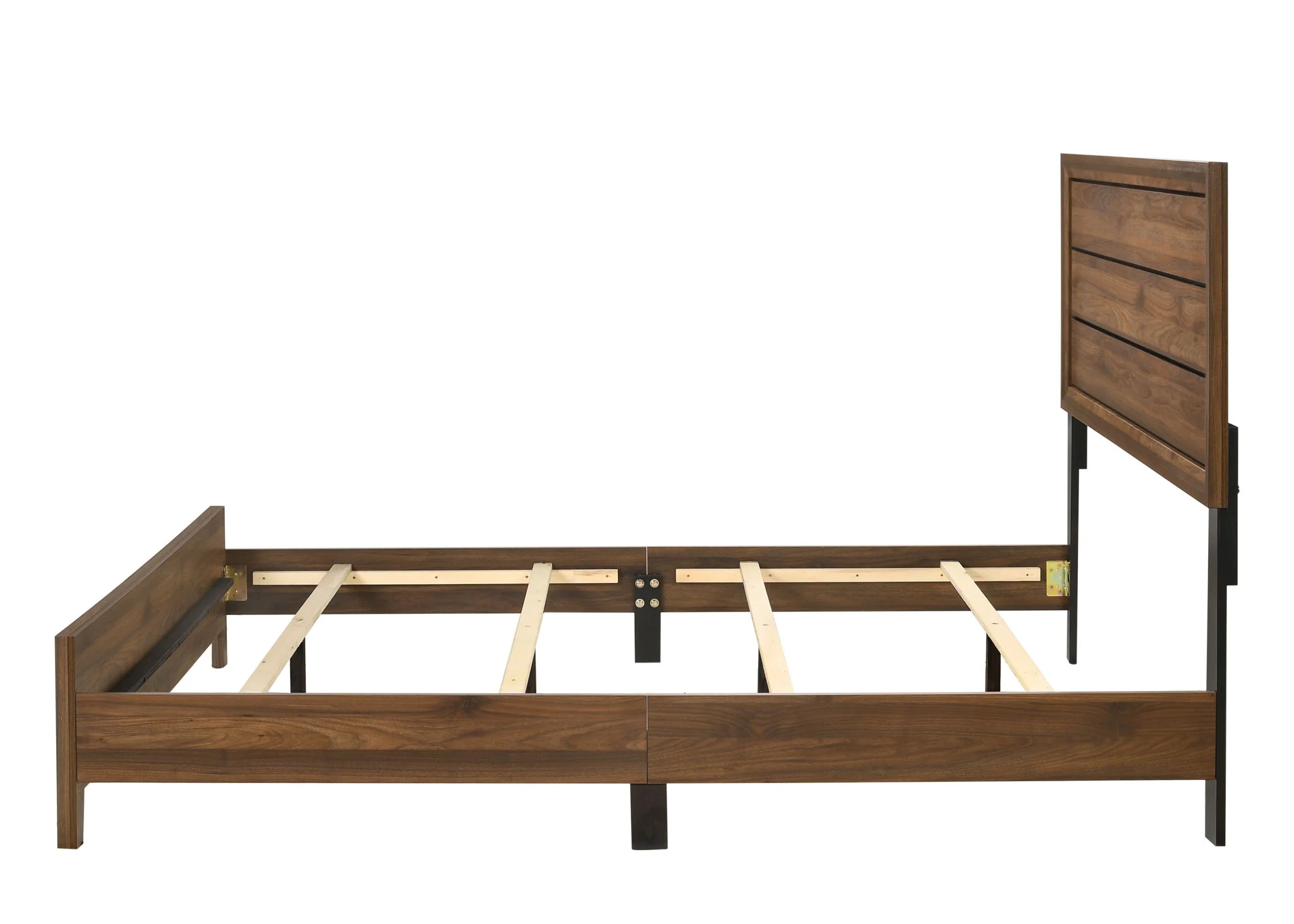 Kennedy - Queen Panel Bed In A Box With USB - Nutmeg - Image 2