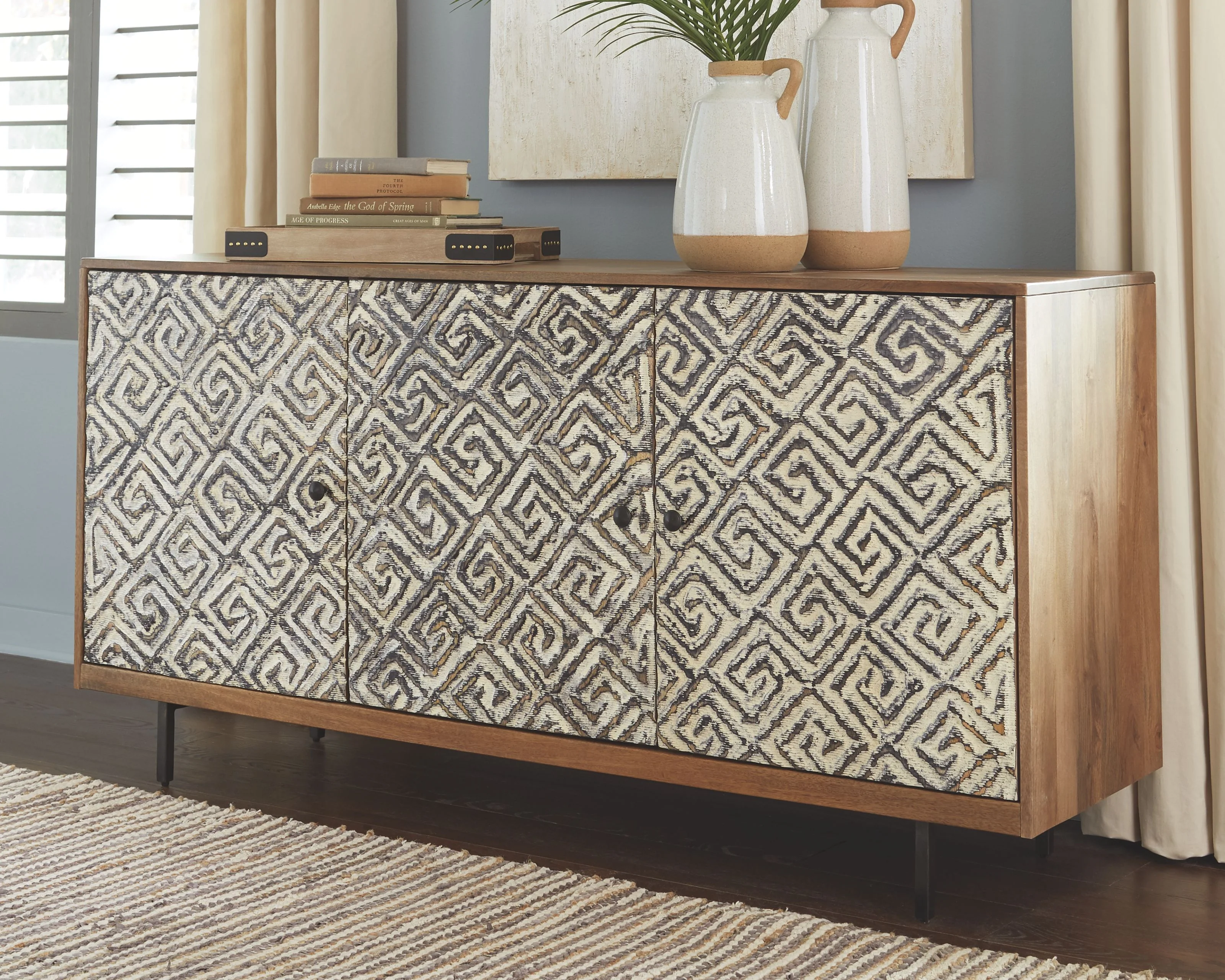 Kerrings - Accent Cabinet - Brown / Black / White - Image 4