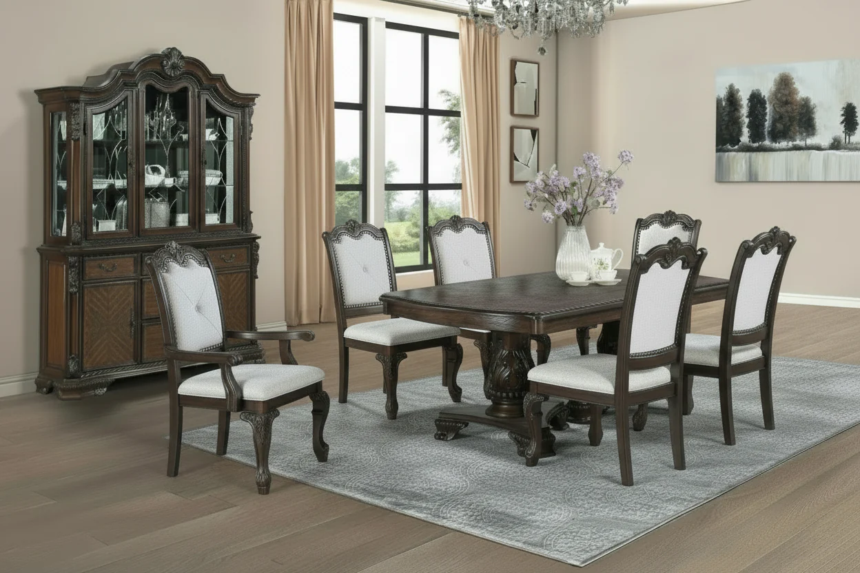 Kiera - Dining Room Set - Coffee Brown - Image 2