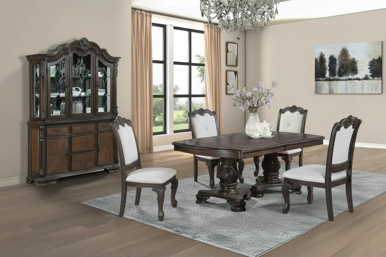 Kiera - Dining Room Set - Coffee Brown - Image 3