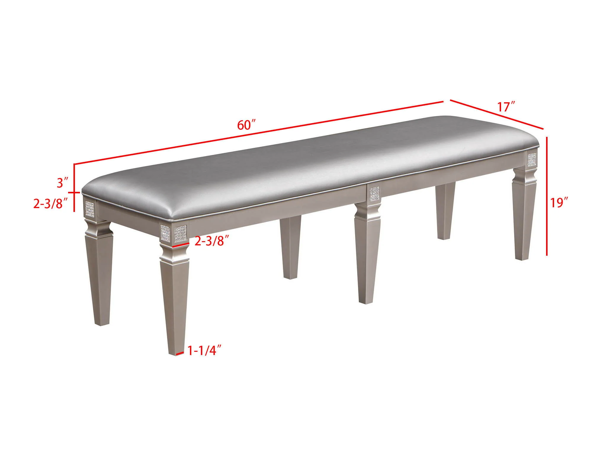 Klina - Bench - Silver - Image 3