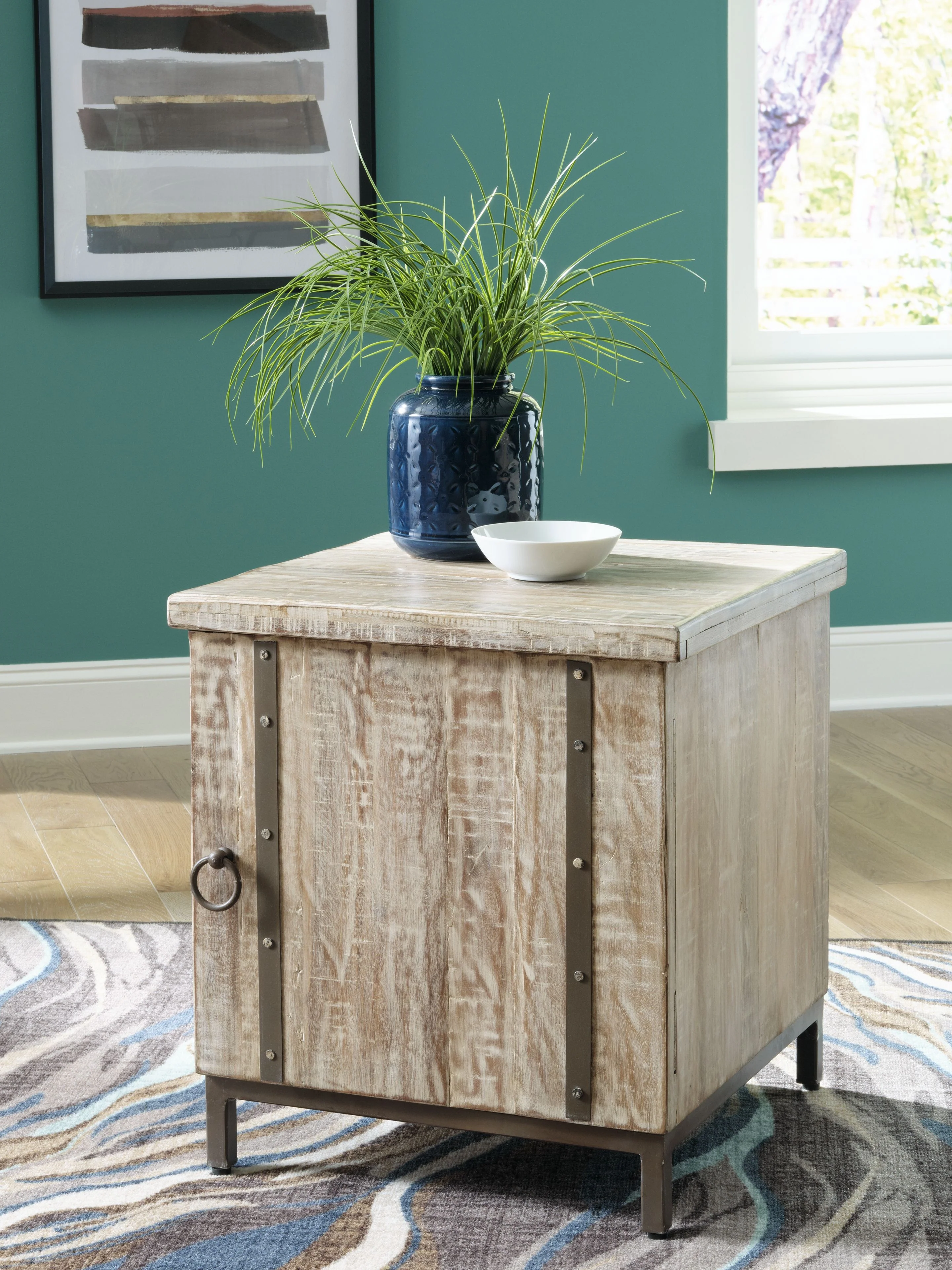 Laddford - Accent Cabinet - Shelf - Whitewash - Image 4