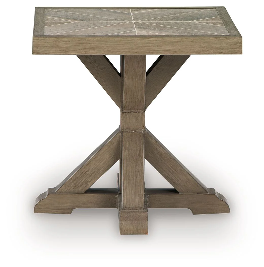Laguna Heights - Square End Table - Beige - Image 4