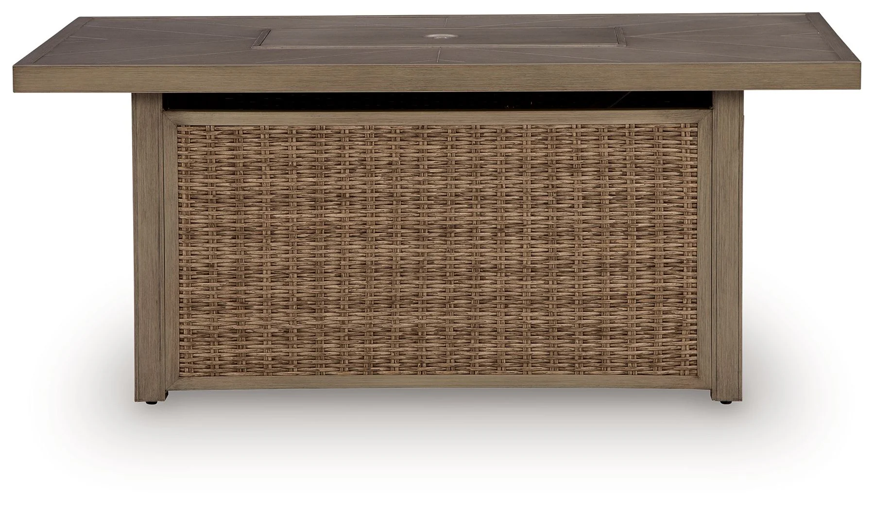 Laguna Heights - Rectangular Fire Pit Table - Beige - Image 3