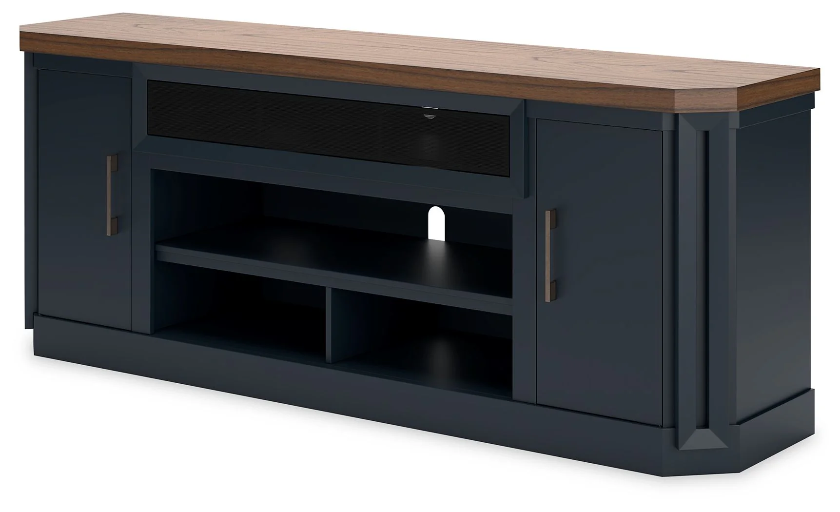 Landocken - Brown / Blue - Xl TV Stand - No Fireplace - Image 4