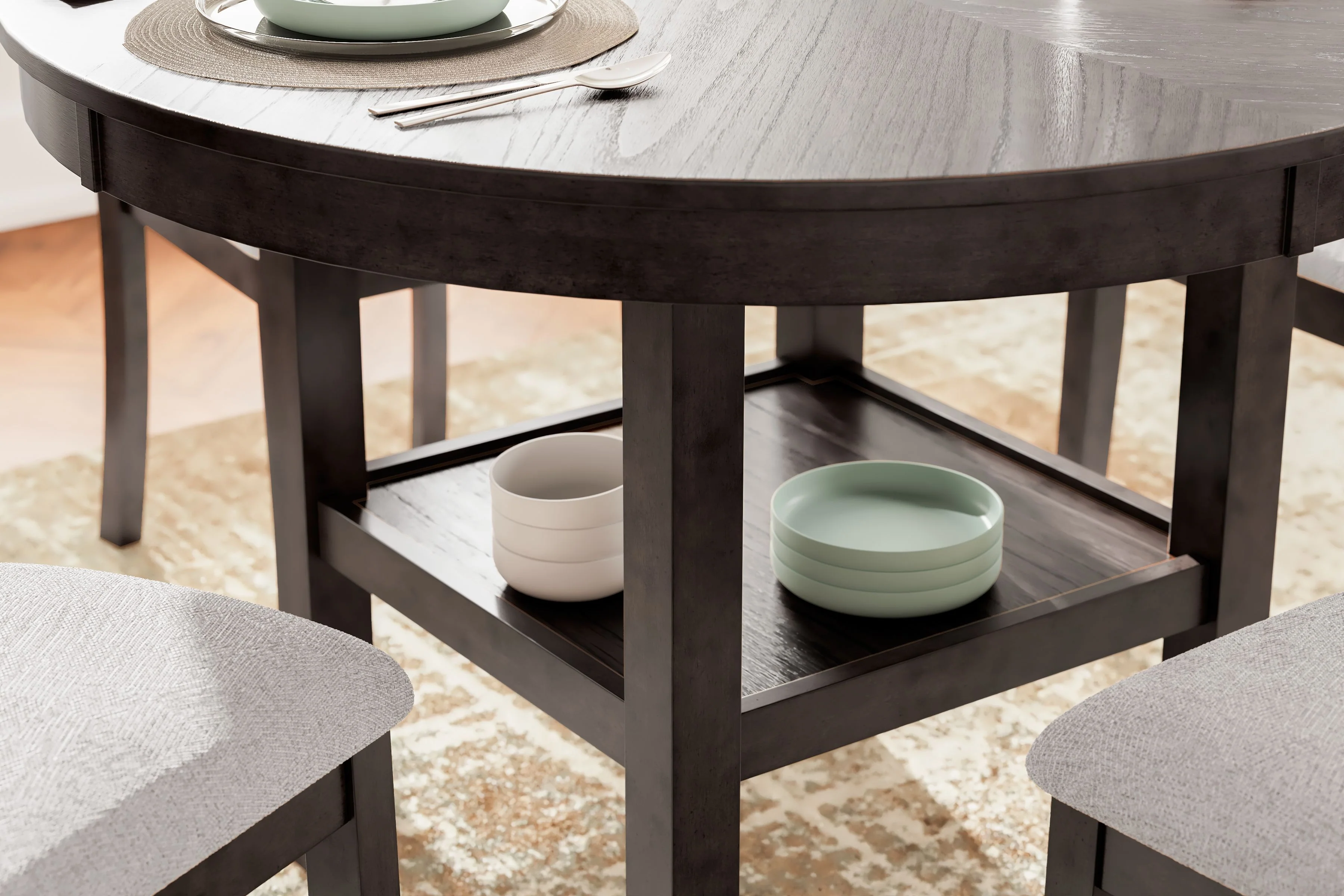 Langwest - Dining Room Table Set (Set of 5) - Brown - Image 4