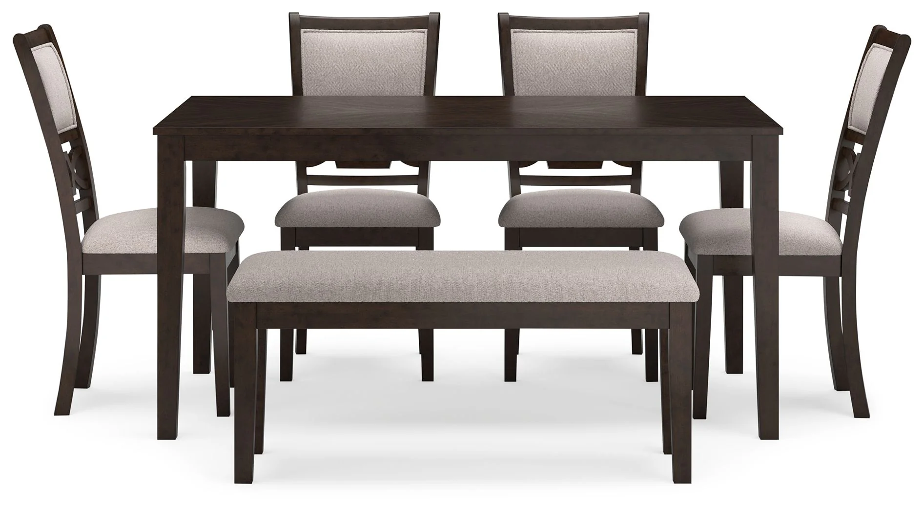 Langwest - Dining Room Table Set (Set of 6) - Brown - Image 4