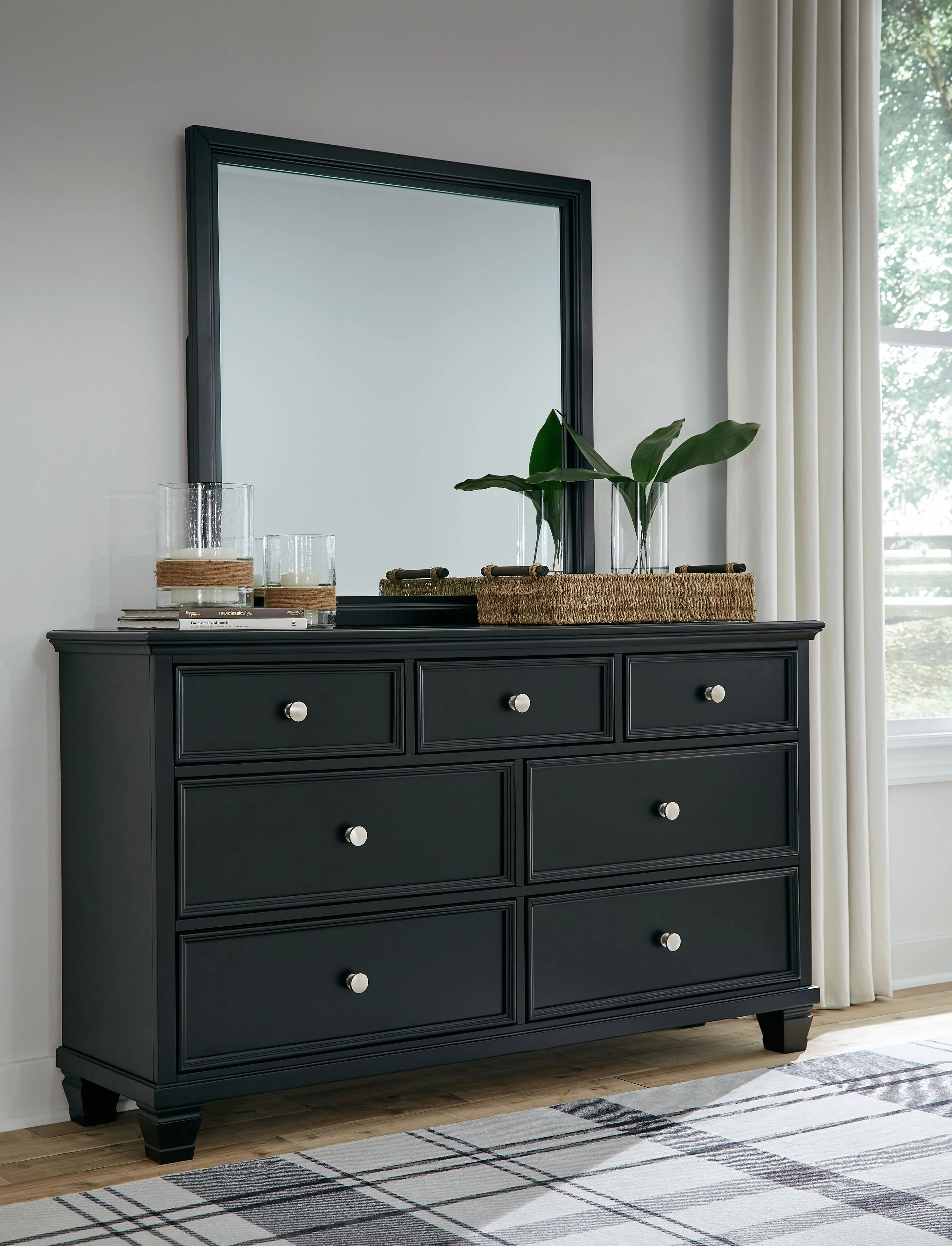 Lanolee - Dresser And Mirror - Black - Image 3