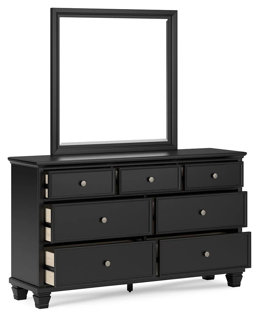 Lanolee - Dresser And Mirror - Black - Image 4