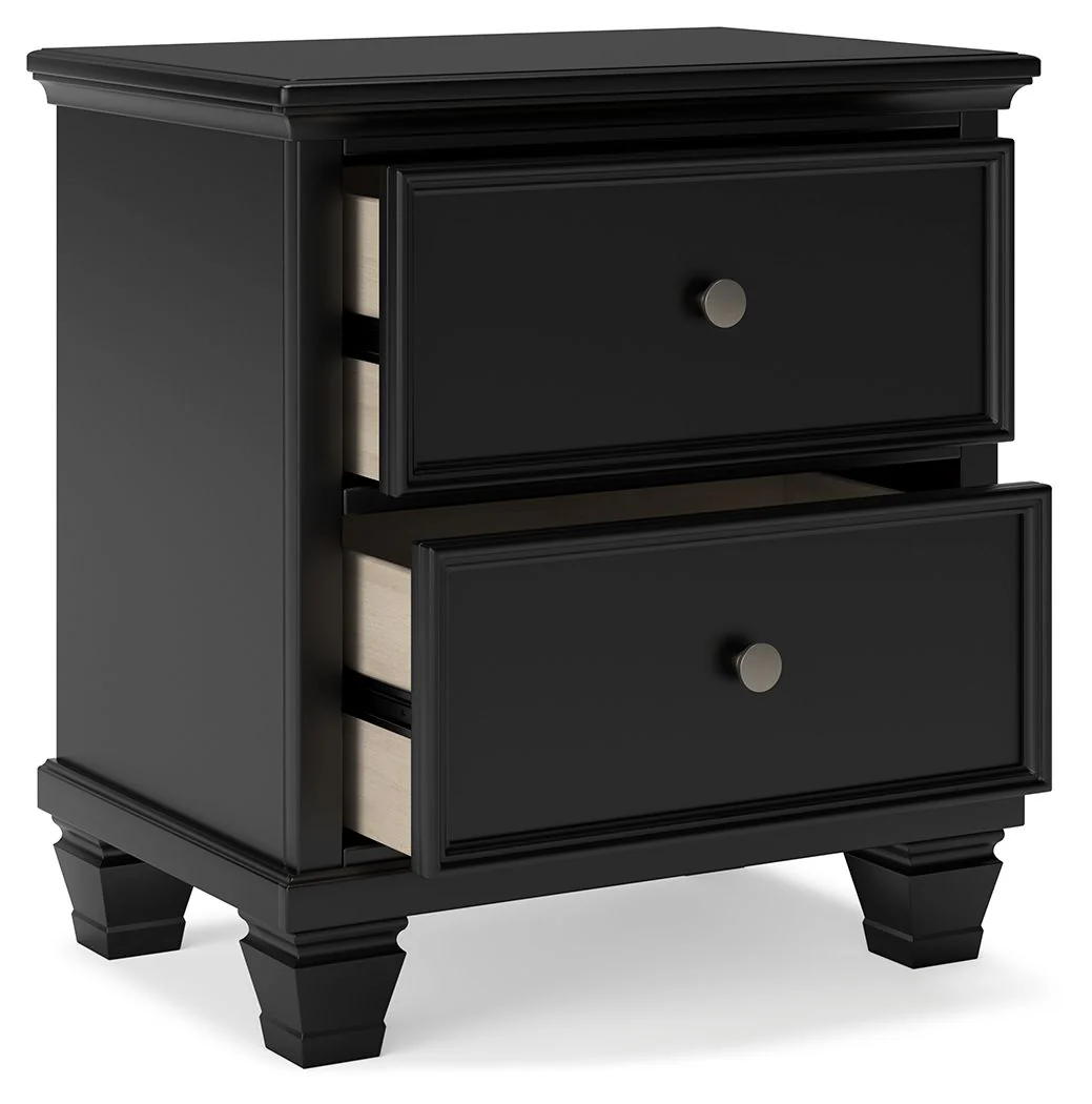 Lanolee - Two Drawer Nightstand - Black - Image 3