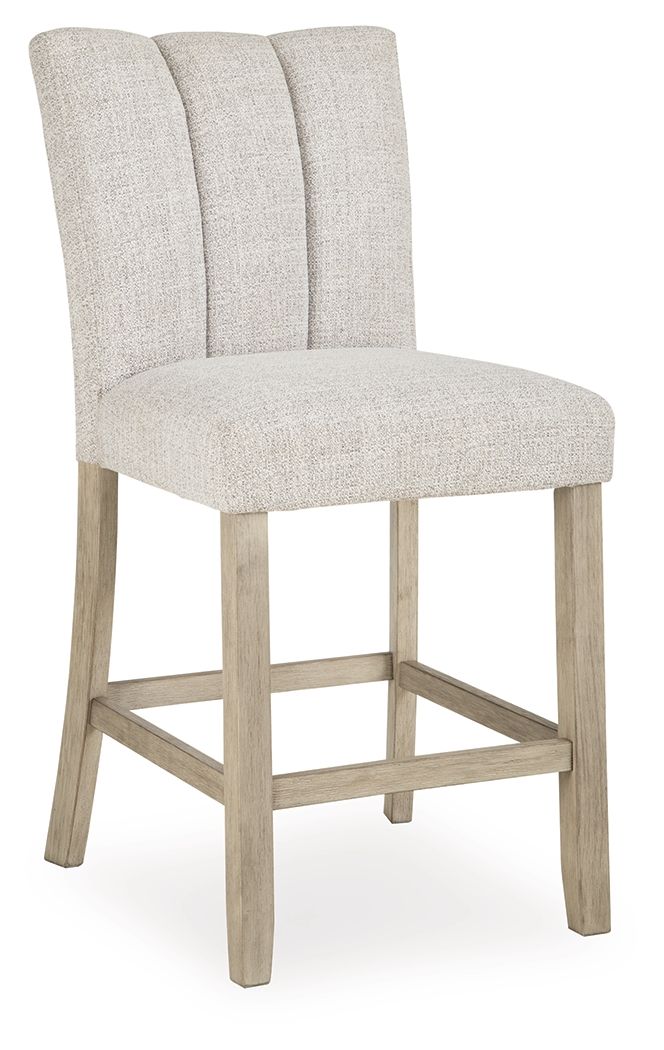 Larawyn - Upholstered Barstool (Set of 2) - Bisque - Image 4