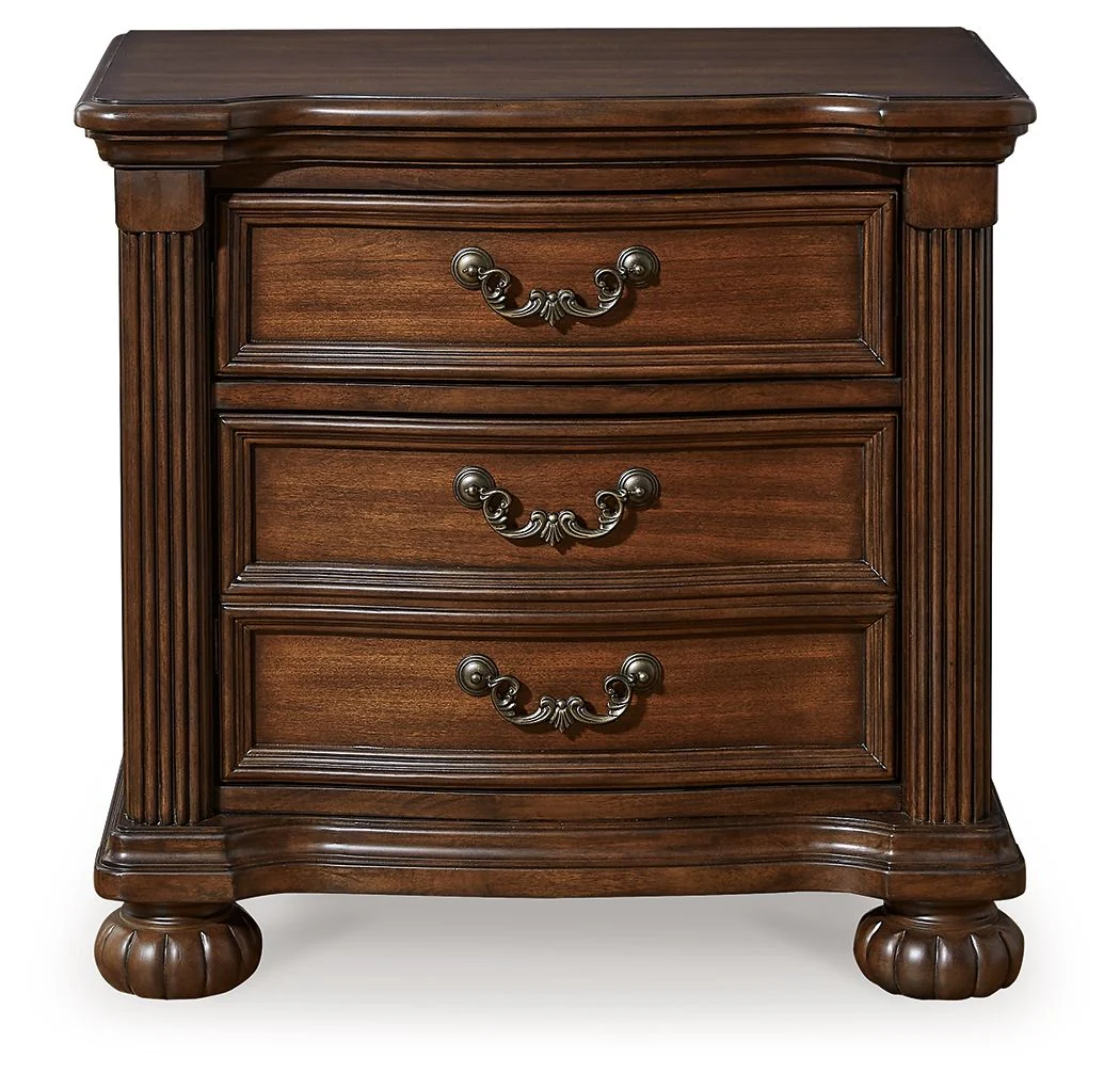 Lavinton - Three Drawer Night Stand - Brown - Image 3