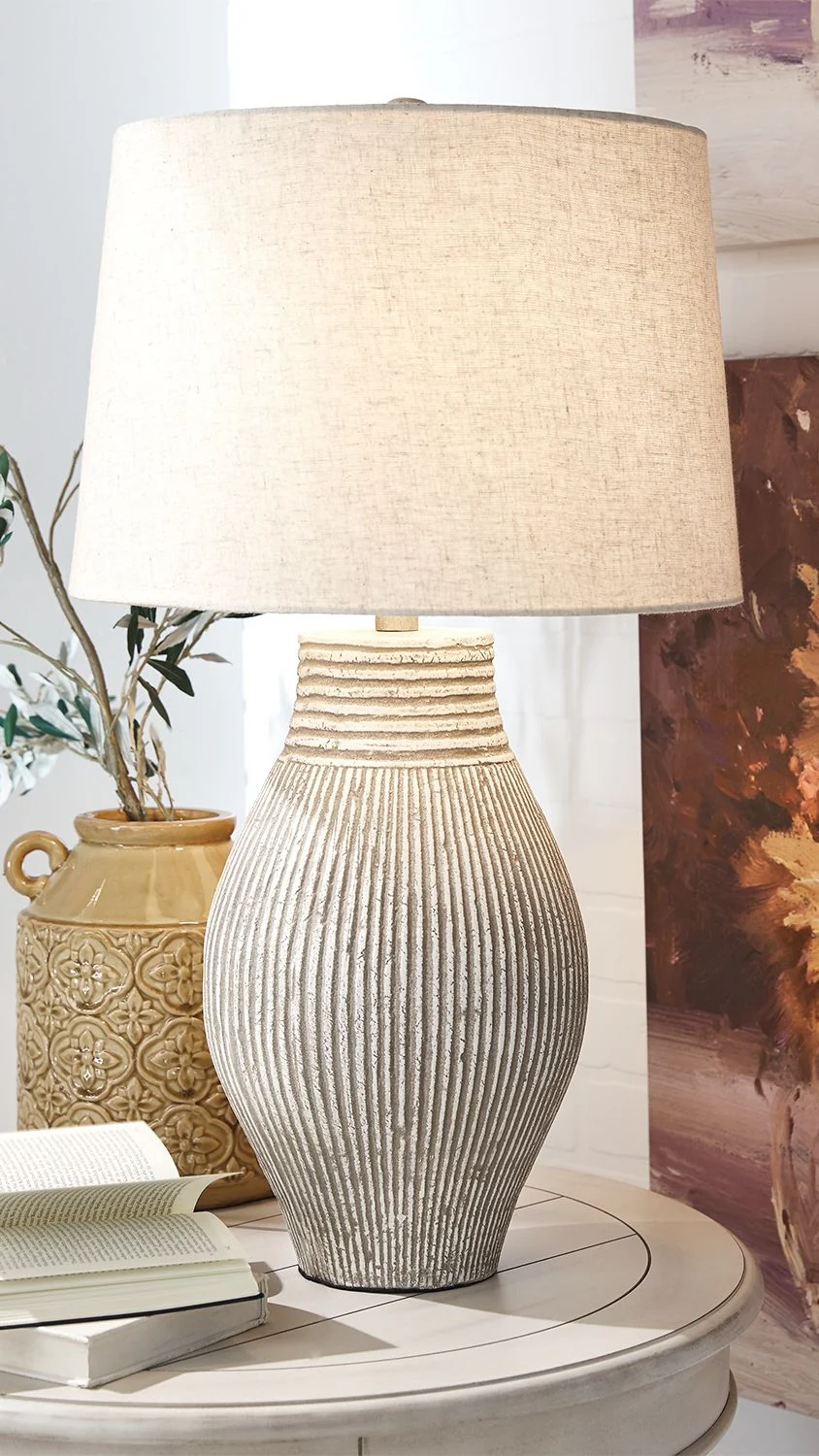 Layal - Paper Table Lamp  - Beige - Image 2