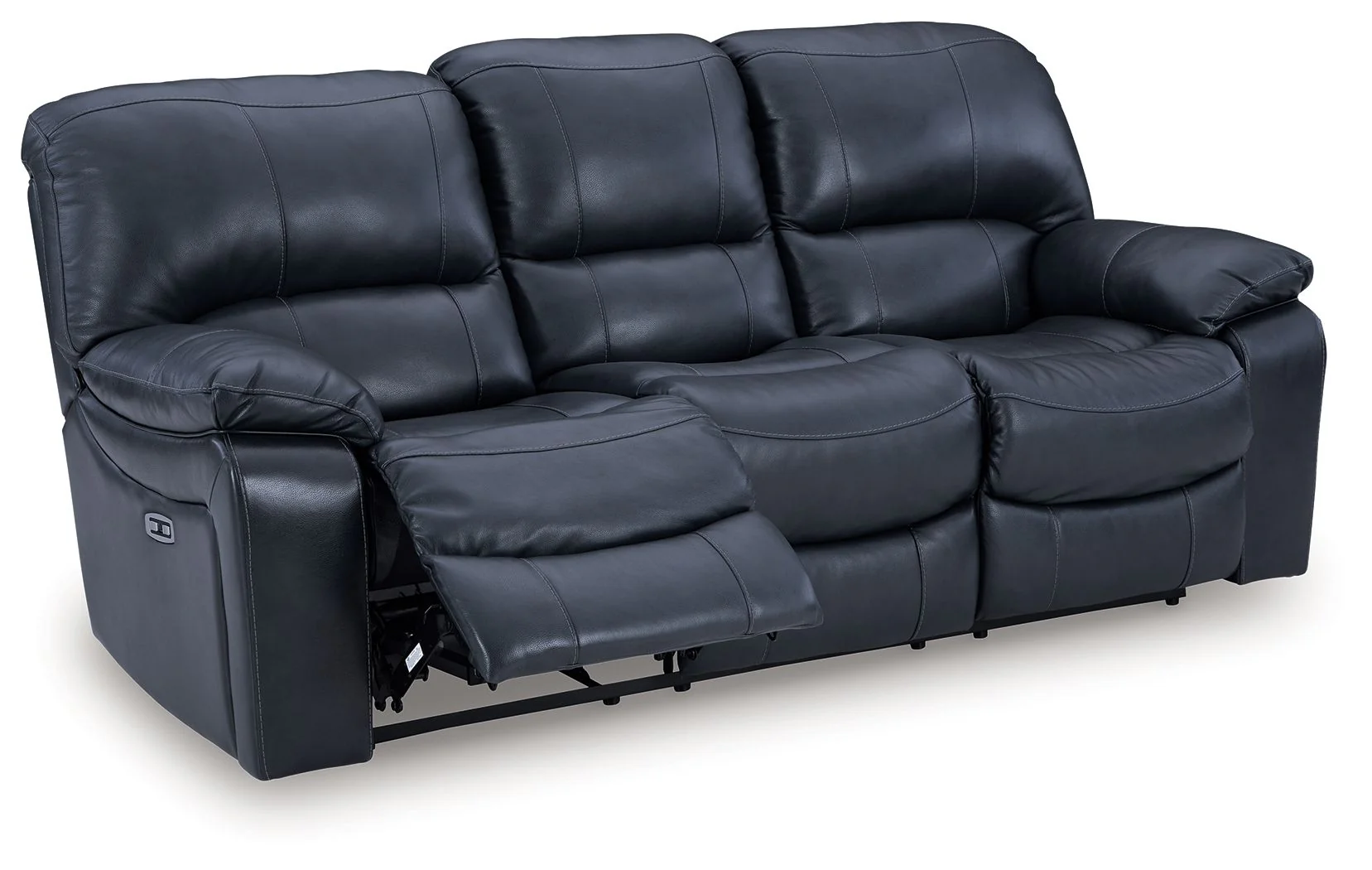 Leesworth - 3 Pc. - Power Reclining Sofa, Power Reclining Loveseat, Power Rocker Recliner - Ocean - Image 3