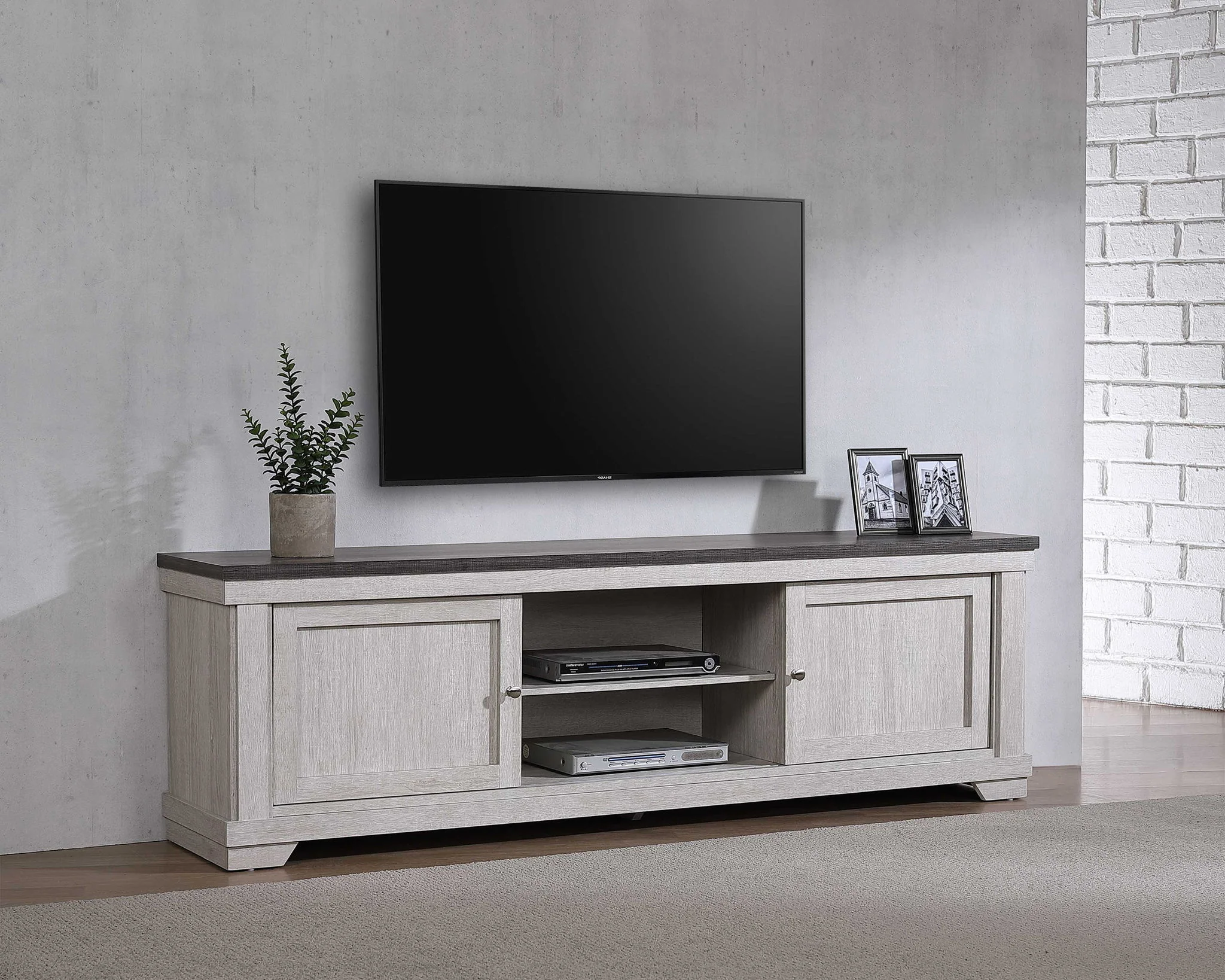 Leighton - 71" TV Stand - White - Image 2