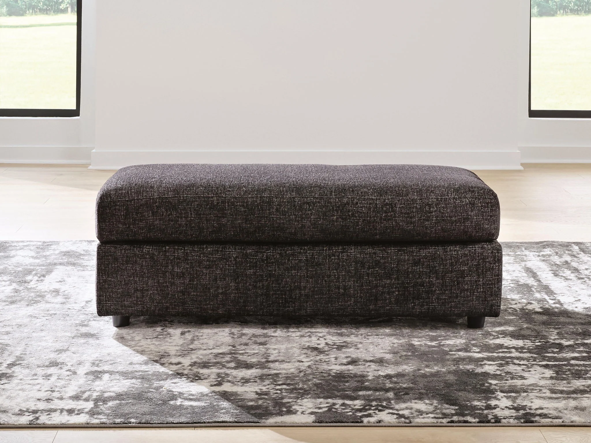 Lentiz - Oversized Accent Ottoman - Onyx - Image 2