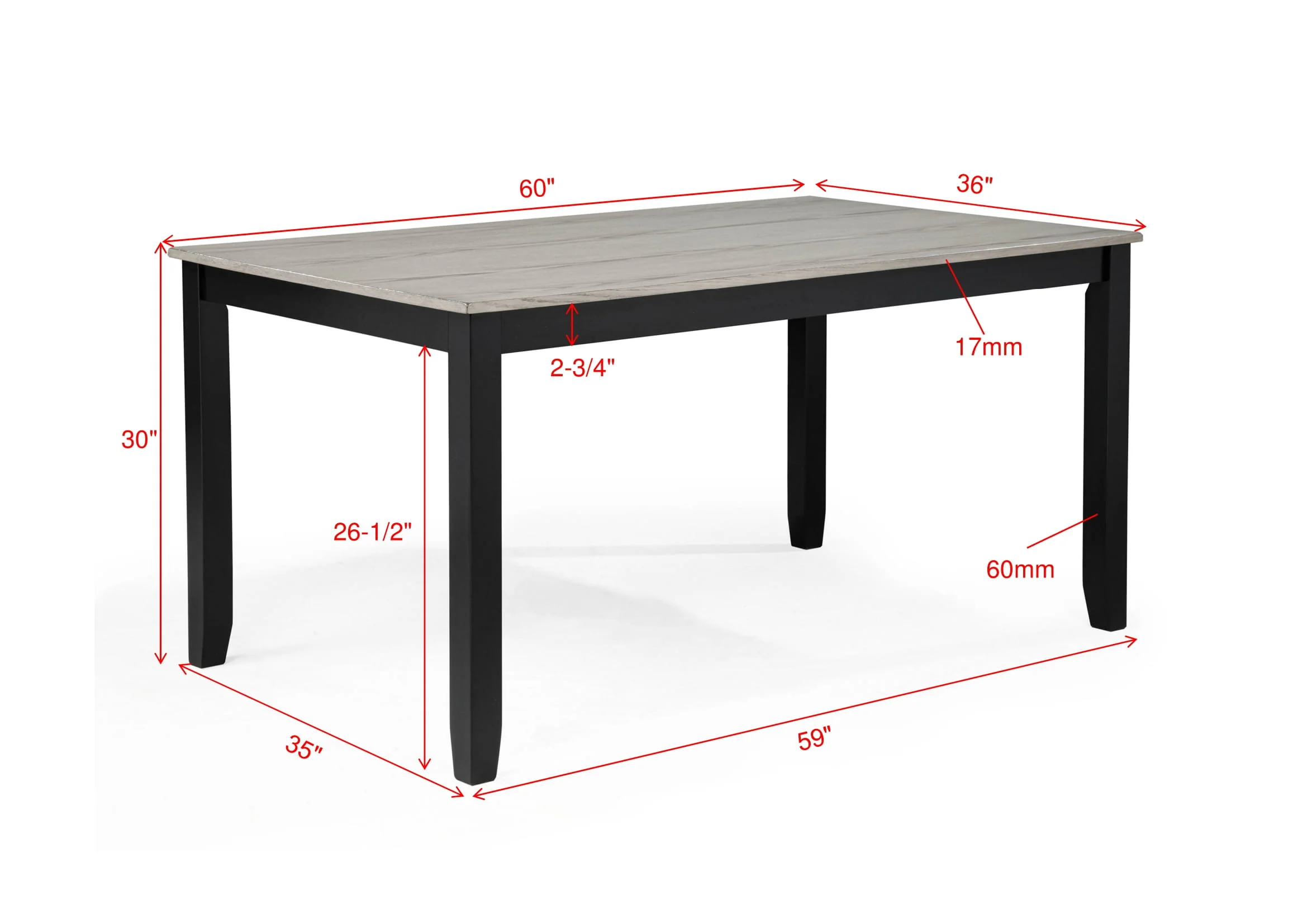Lester 6 Pc Dining Set with Bench - Image 7
