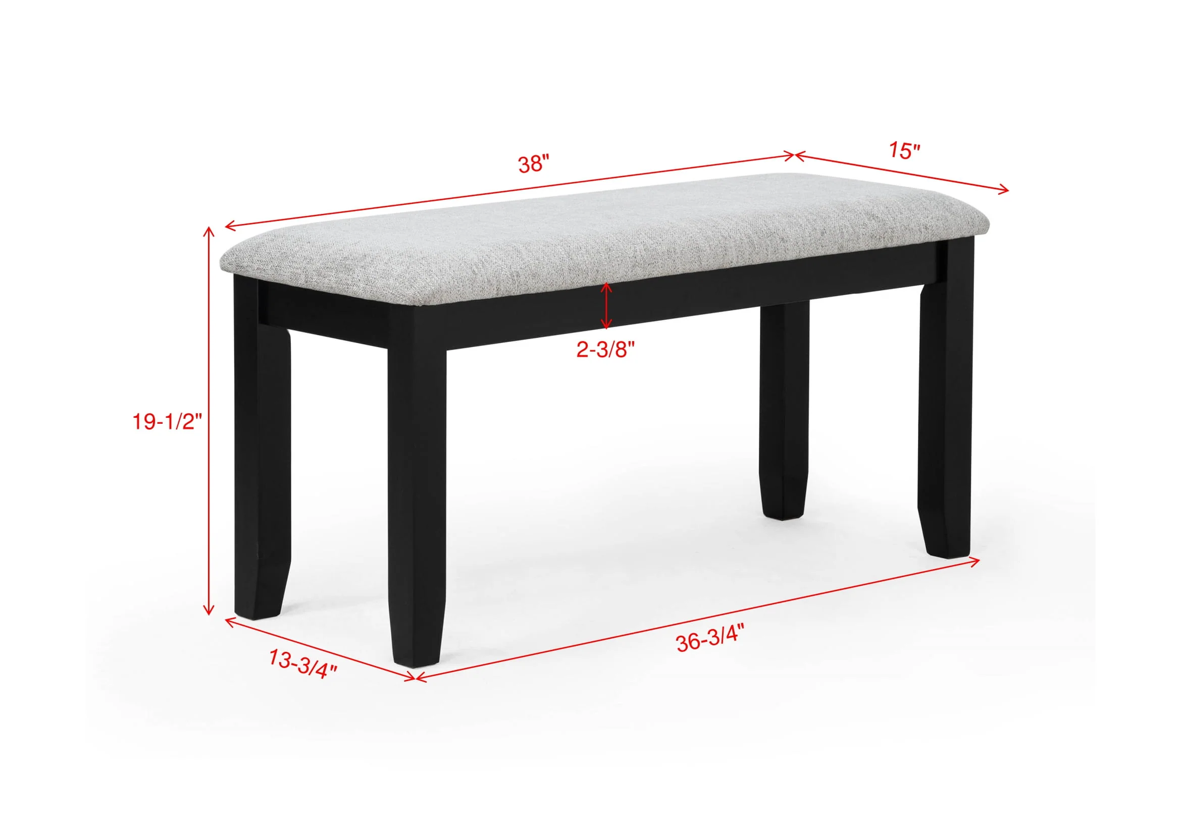 Lester 6 Pc Dining Set with Bench - Image 9