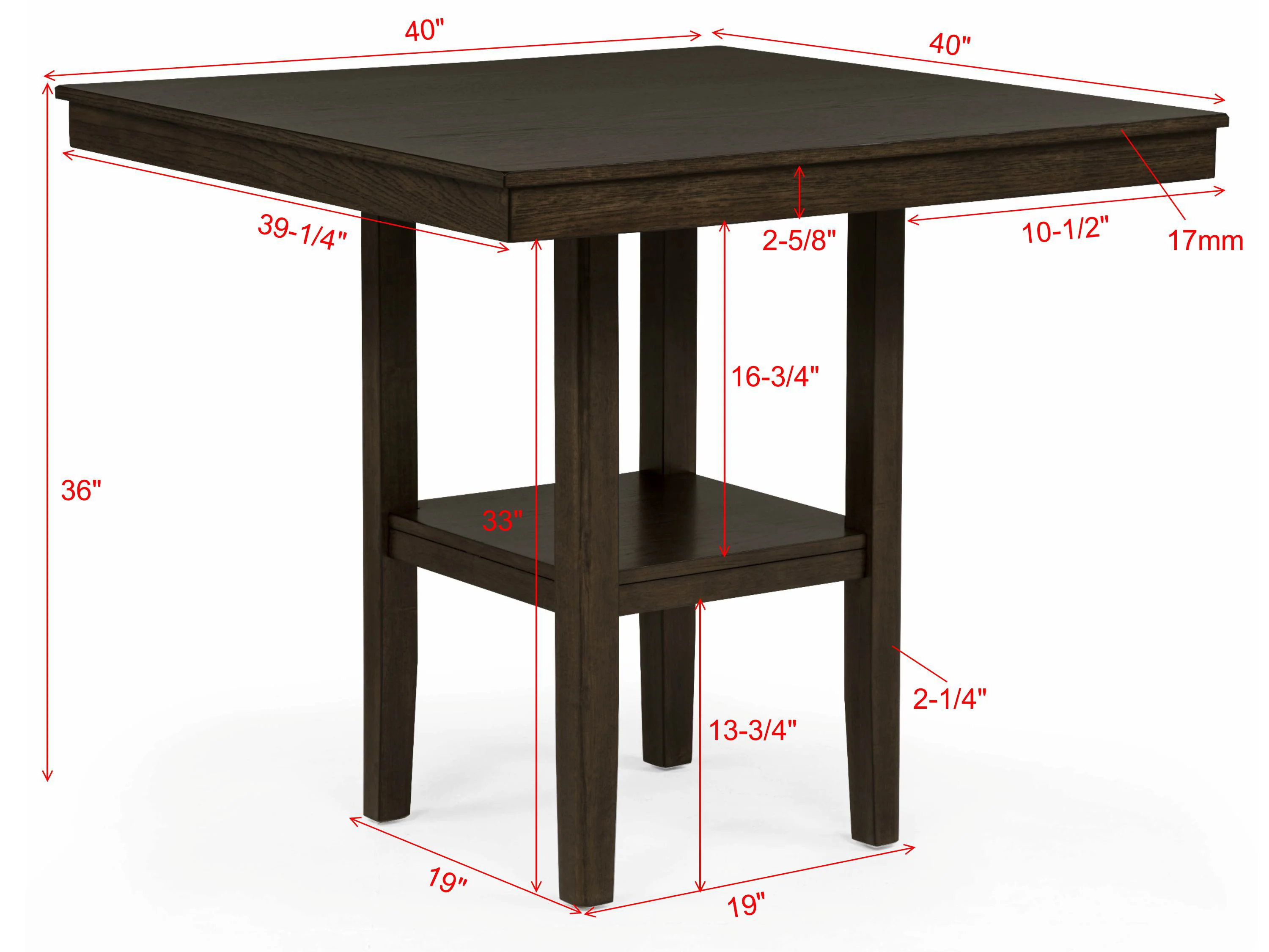 Lester Brown 5 Piece Counter Height Dining Set - Image 4