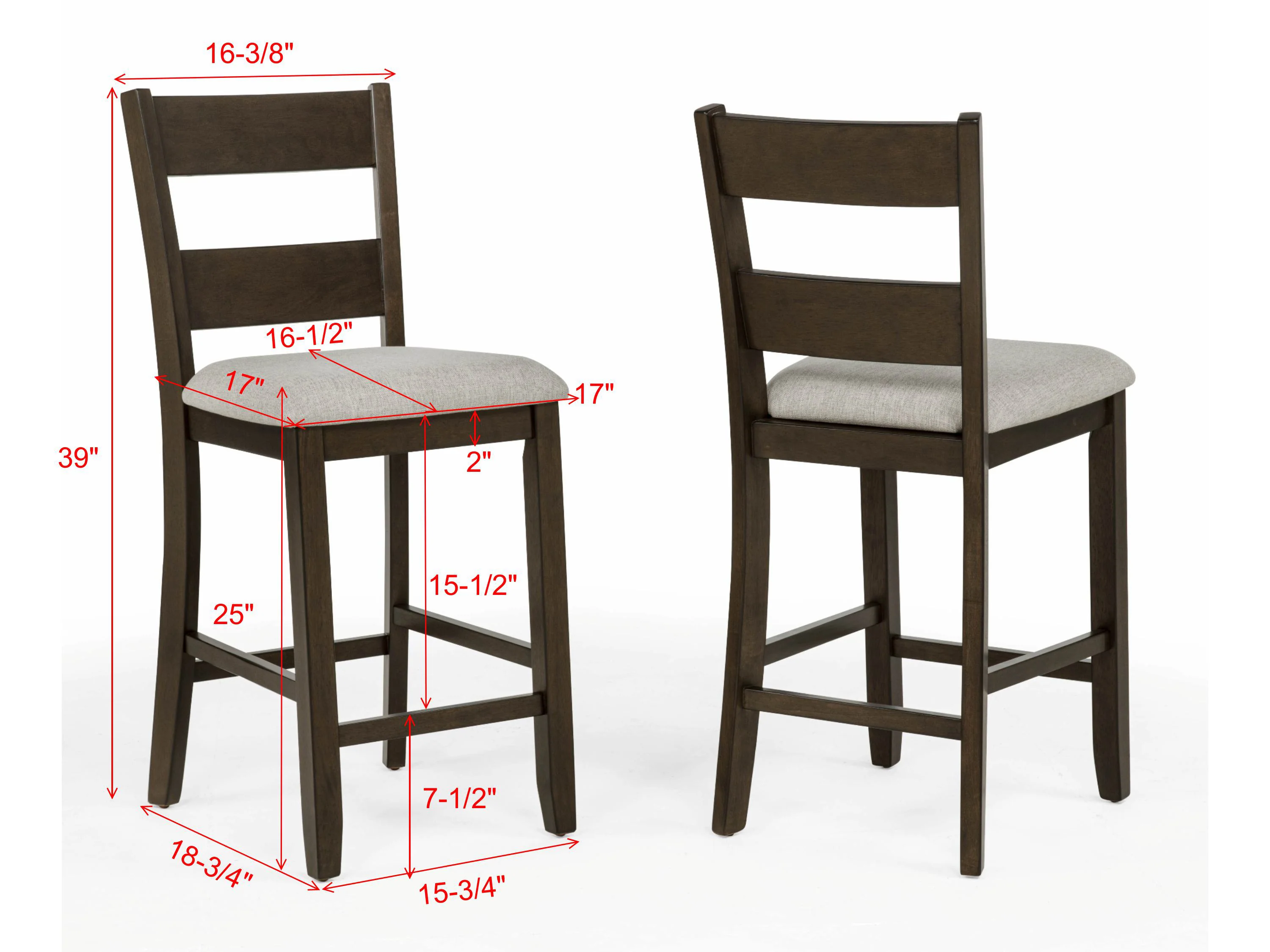 Lester Brown 5 Piece Counter Height Dining Set - Image 7
