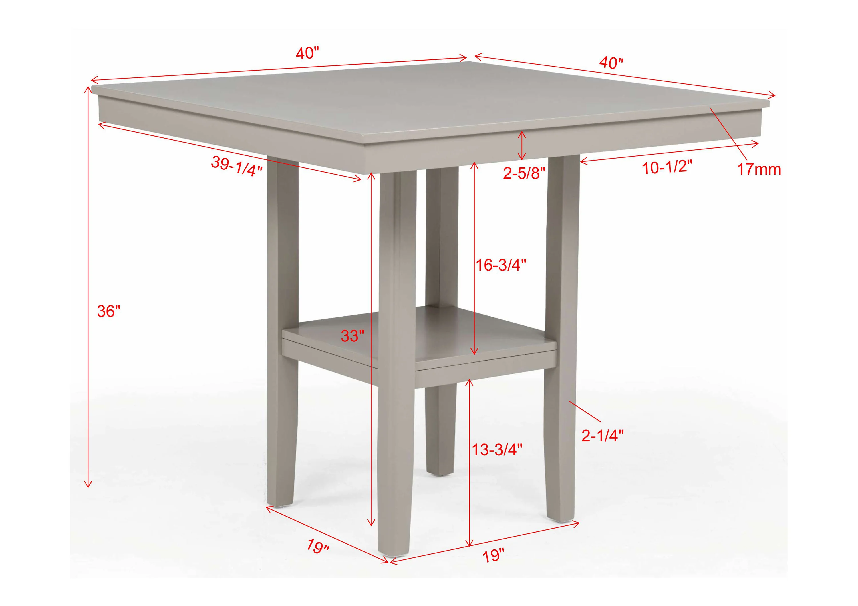 Lester Greige 5 Piece Counter Height Dining Set - Image 6