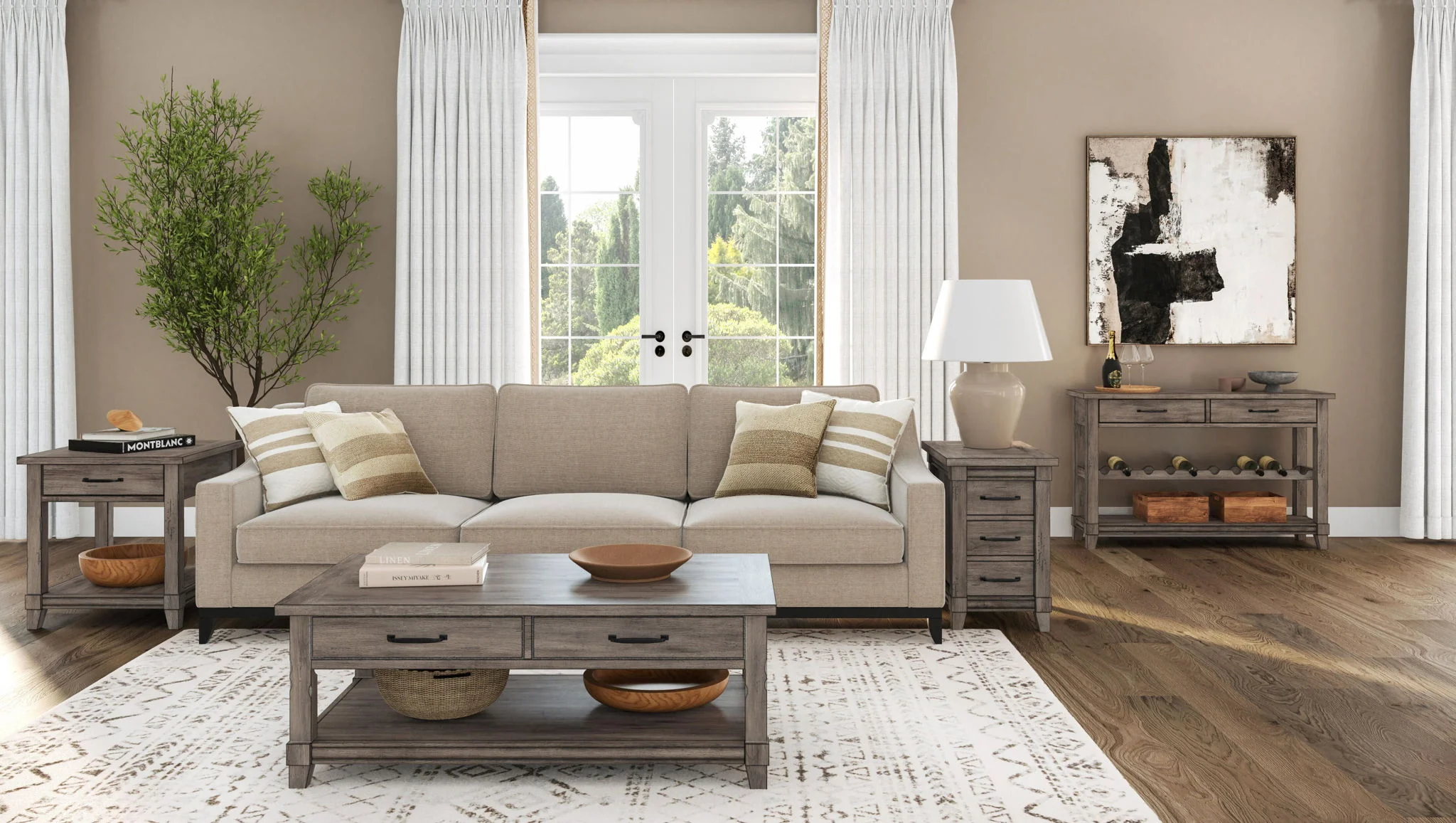 Lift Top Cocktail Table With Casters - Gray - Image 4